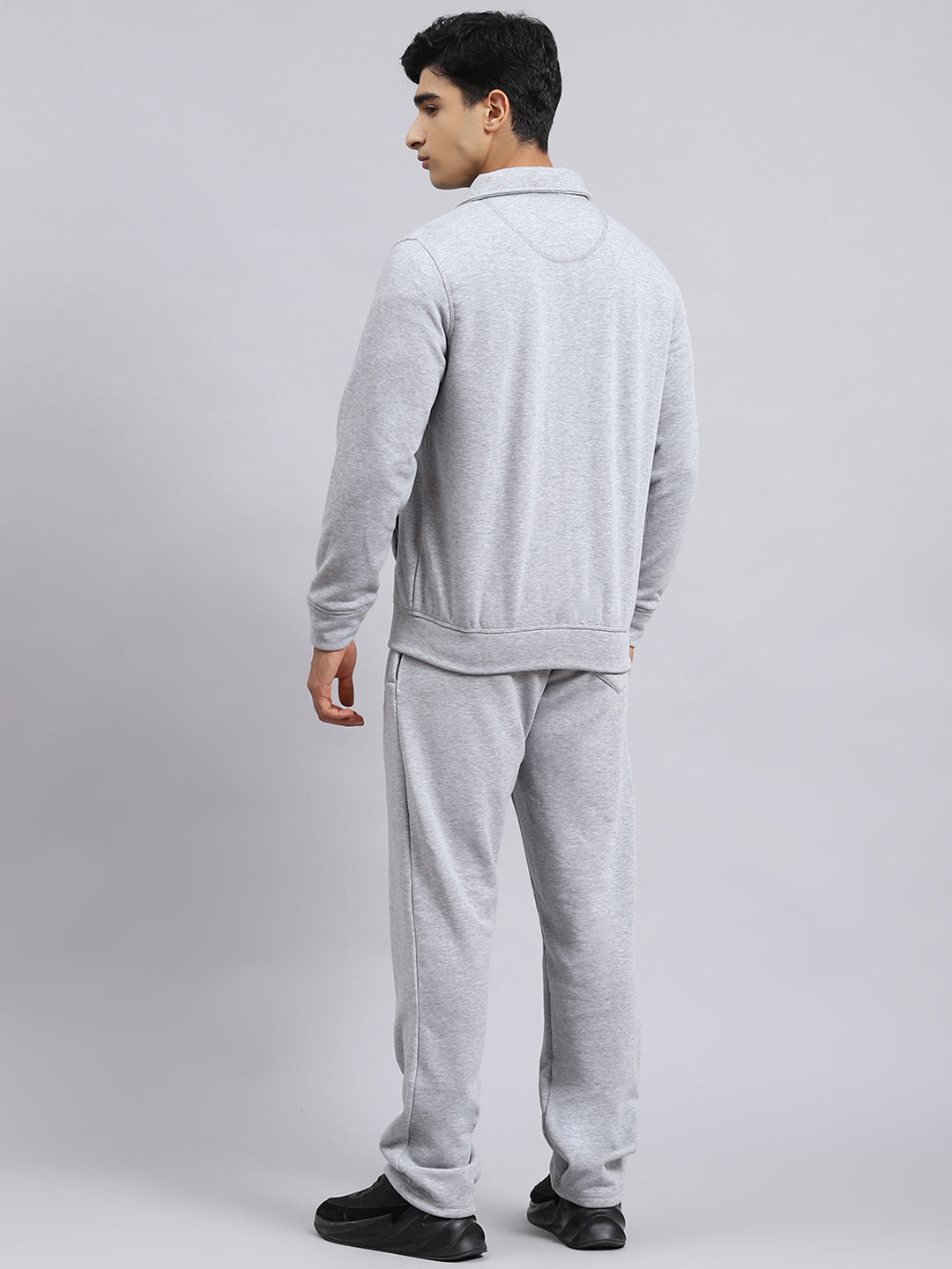 Men Grey Plain Tracksuit
