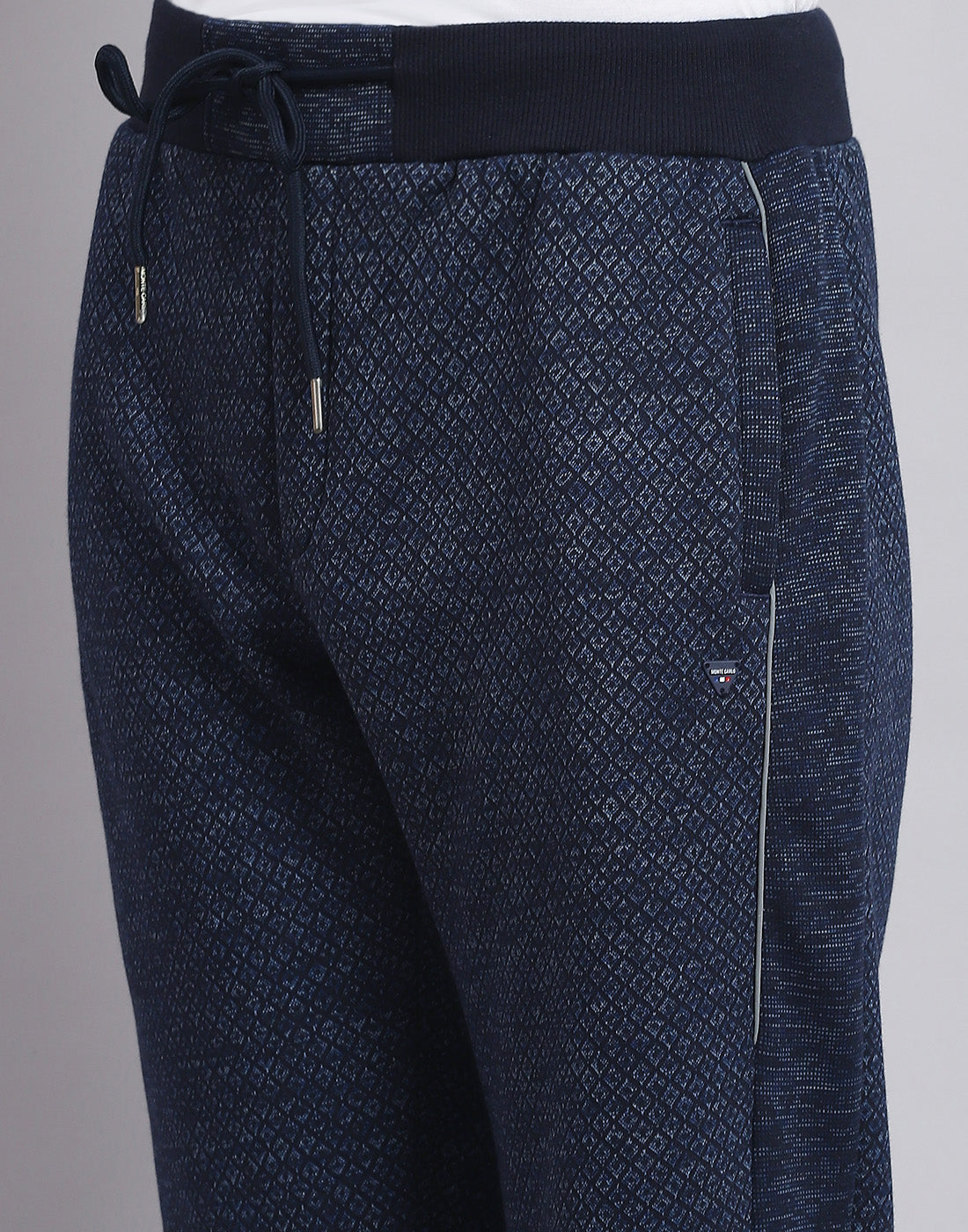 Men Navy Blue Solid Hooded Full Sleeve Tracksuit