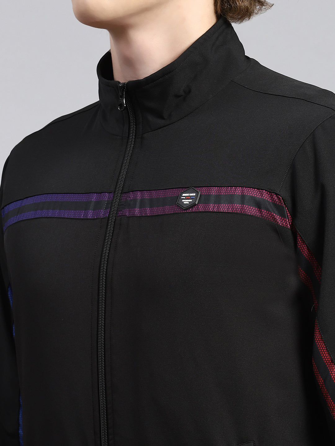 Men Black Plain Tracksuit