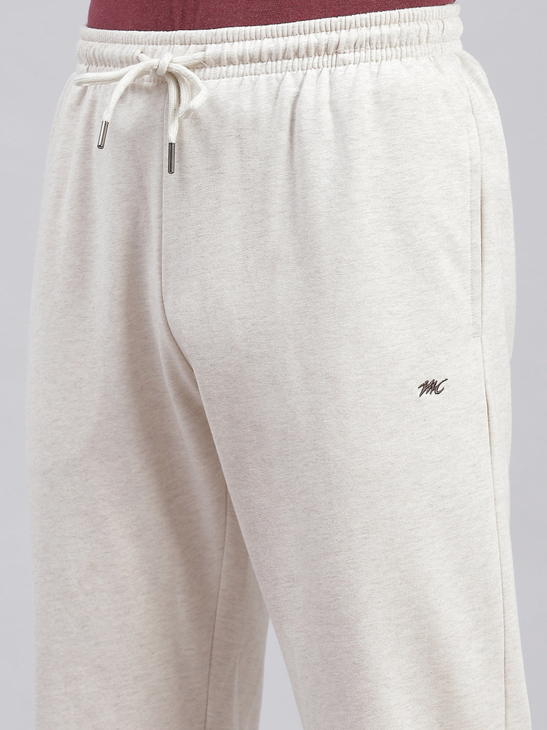 Men Beige Solid Regular Fit Winter Lowers