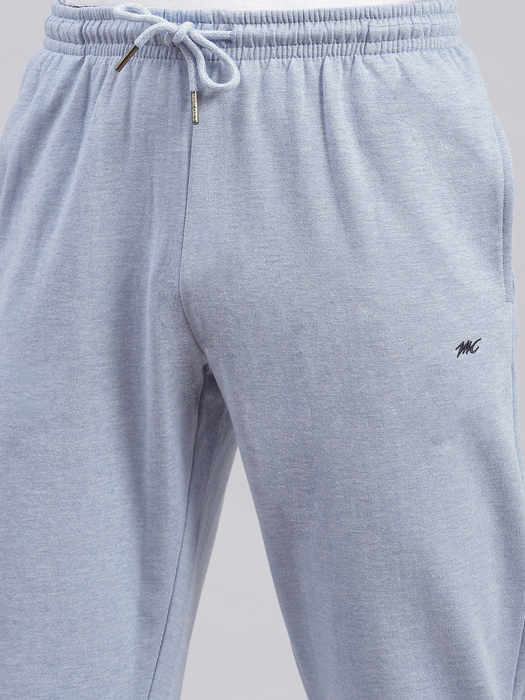 Men Blue Solid Regular Fit Winter Lowers