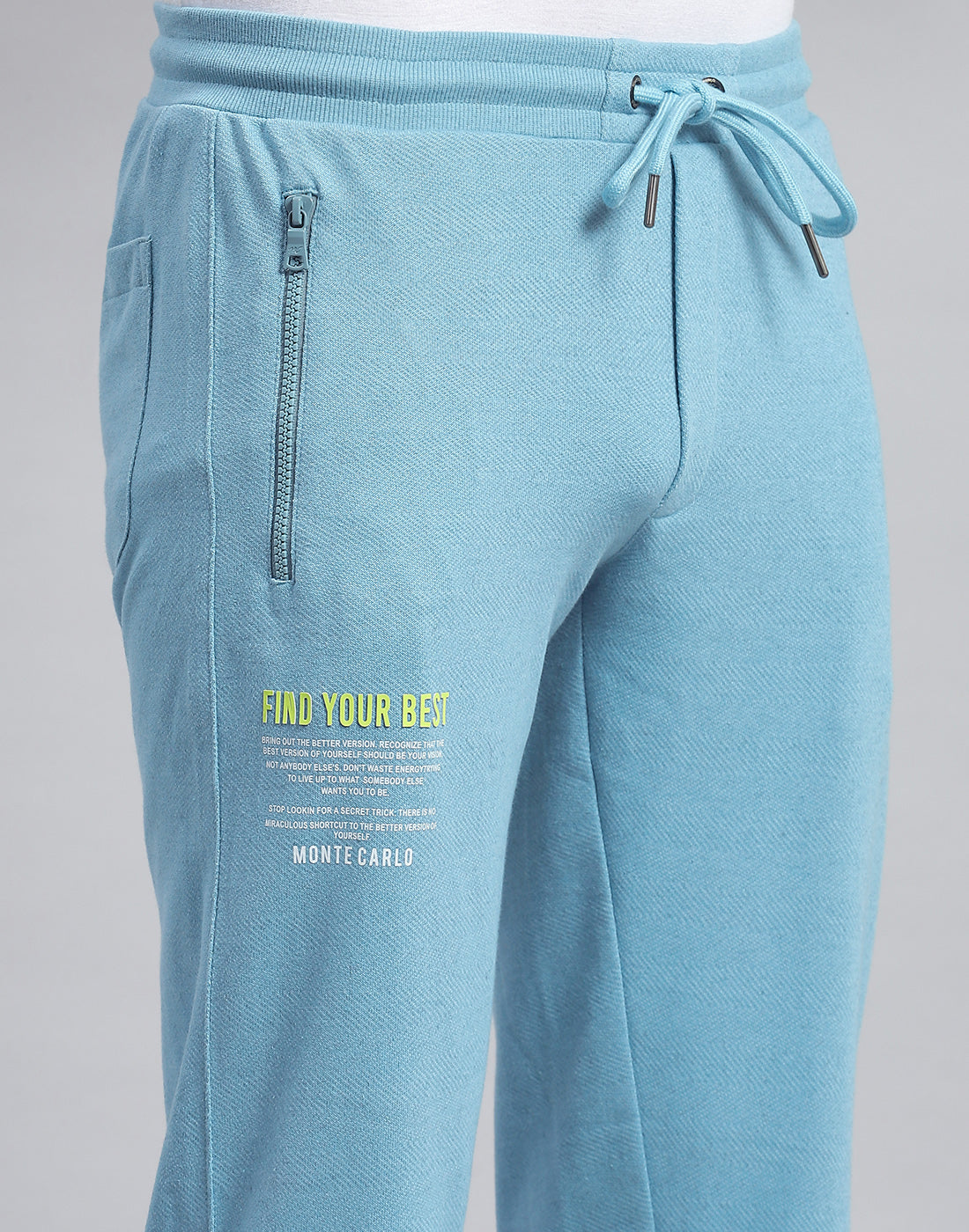 Men Blue Printed Regular Fit Winter Lower