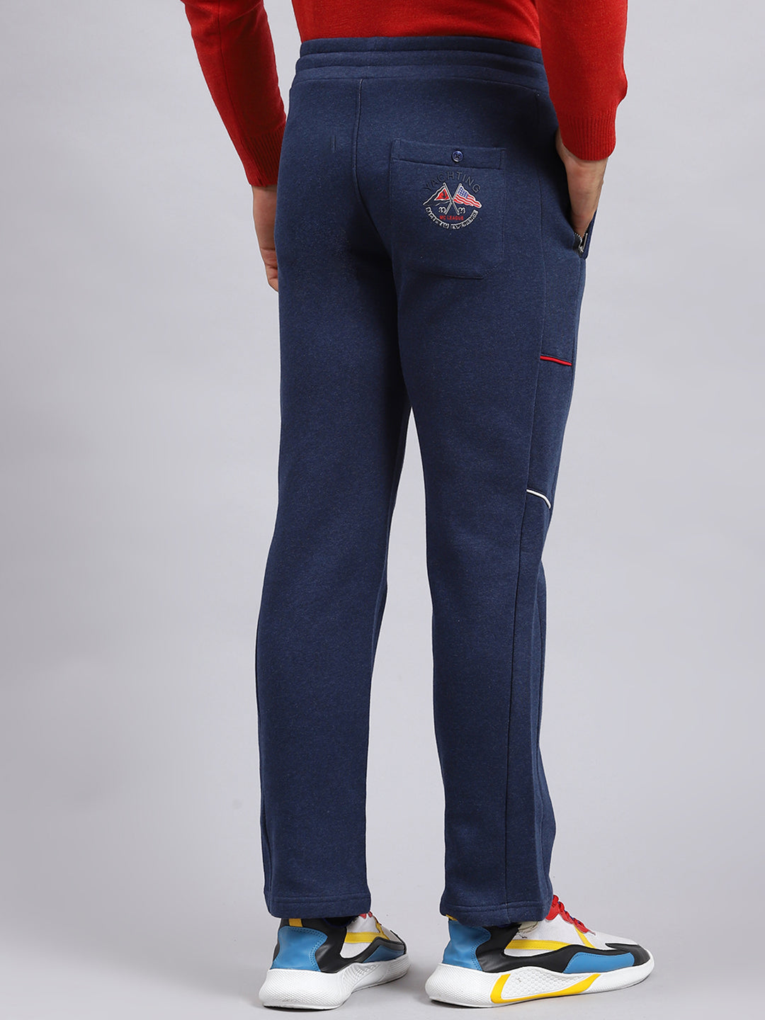 Men Blue Printed Winter Lower