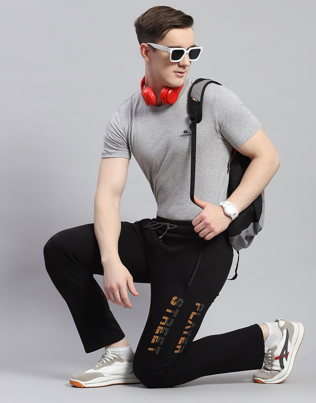 Men Black Printed Regular Fit Winter Lower