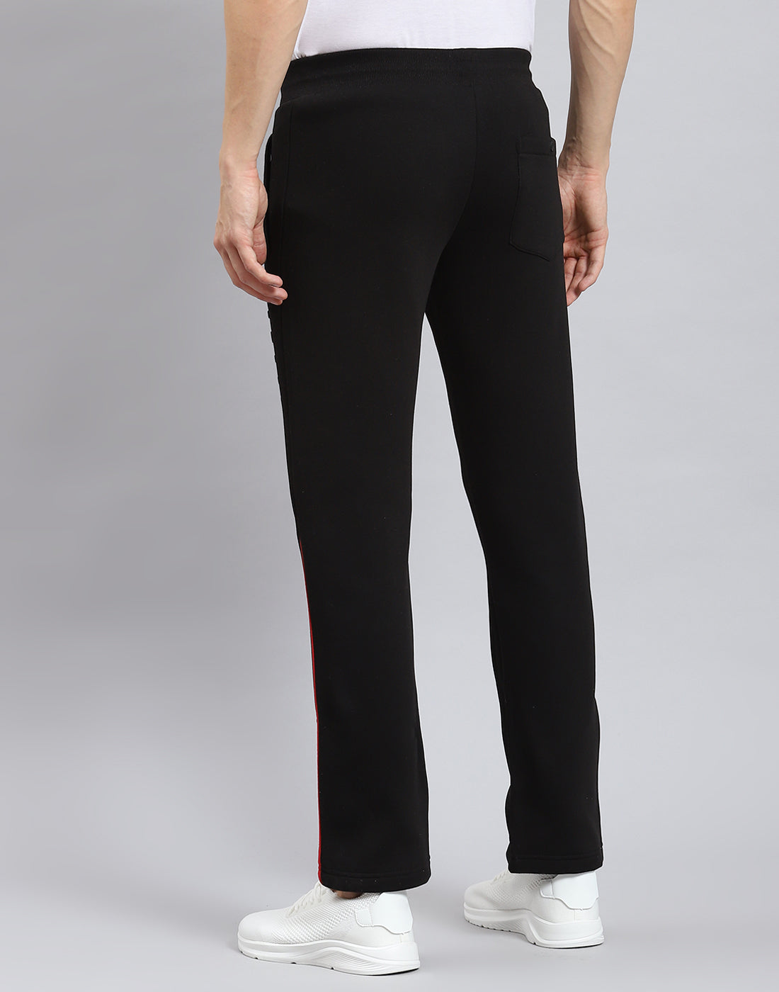 Men Black Solid Regular Fit Winter Lower