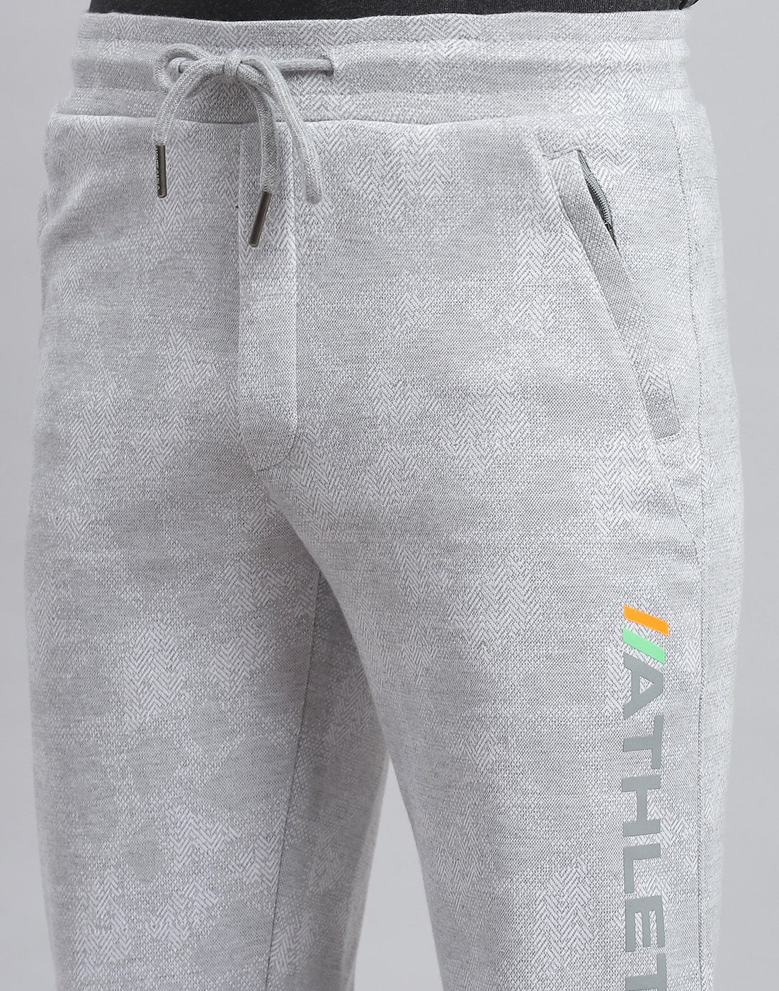 Men Grey Printed Regular Fit Winter Lower