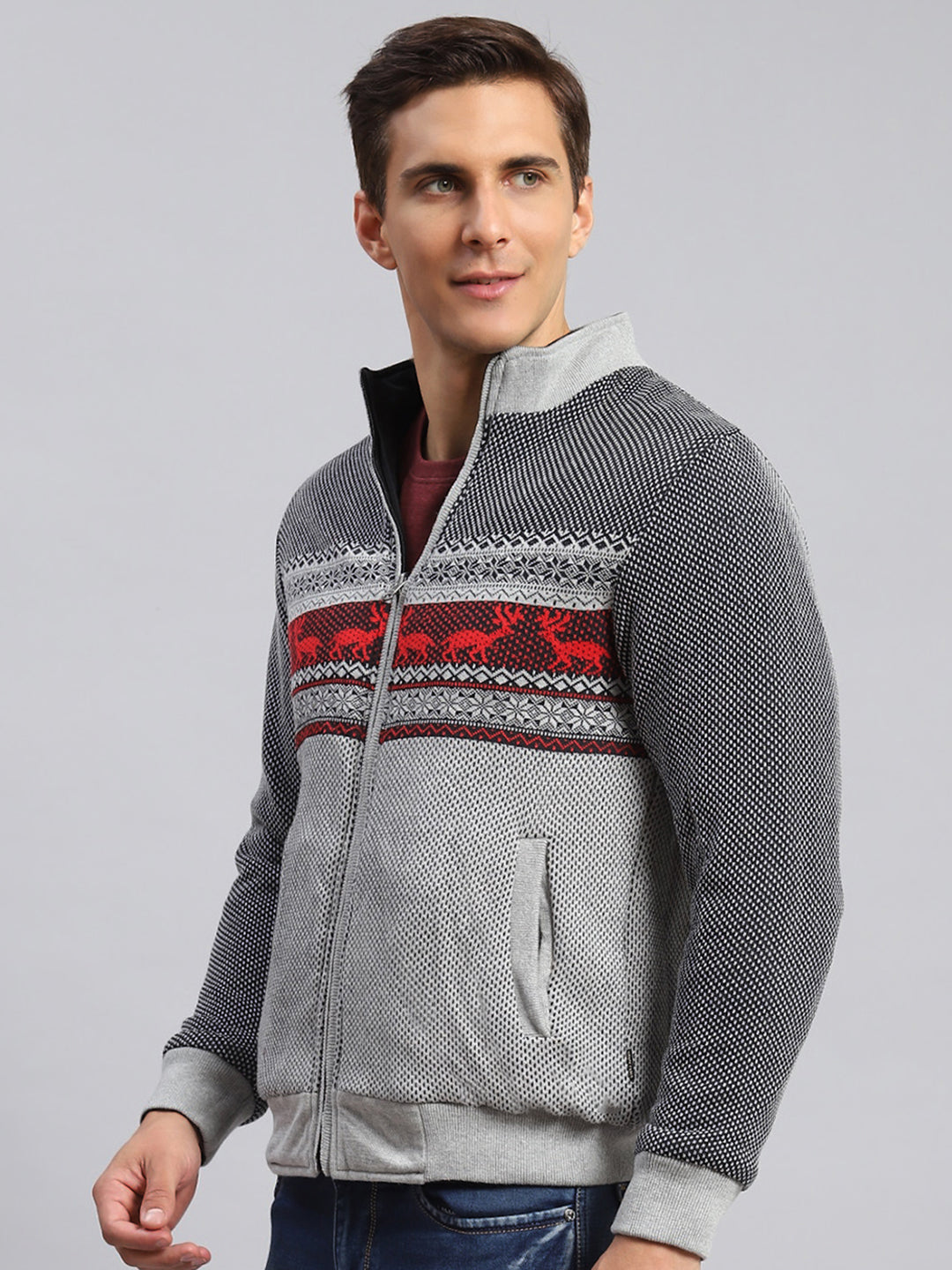 Men Black Solid Cotton Jacket