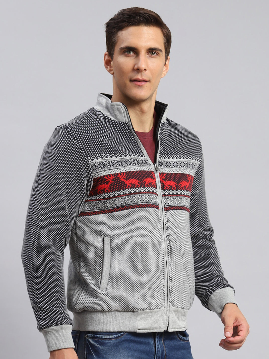 Men Black Solid Cotton Jacket