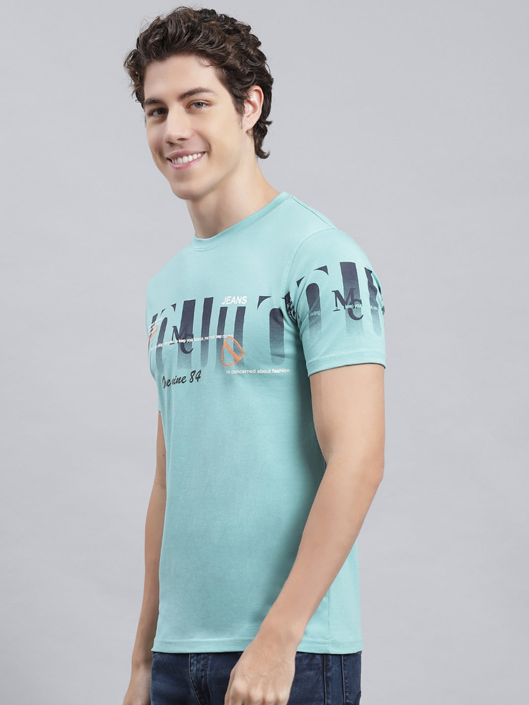 Men Green Printed T-Shirt