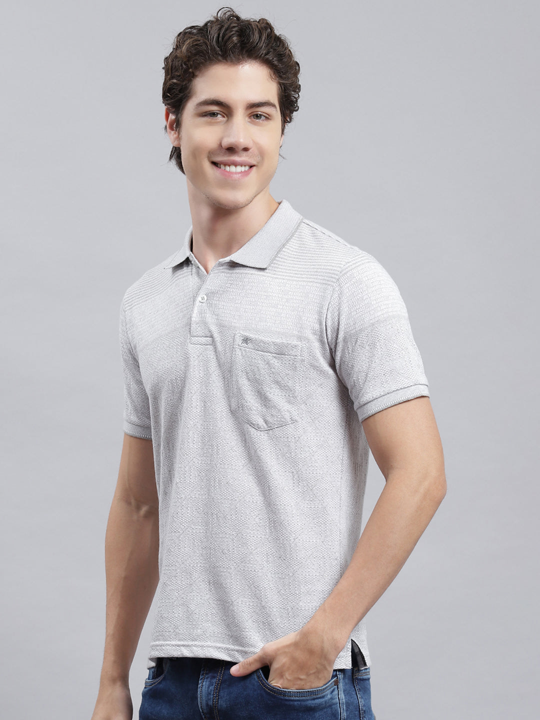 Men Grey Printed T-Shirt