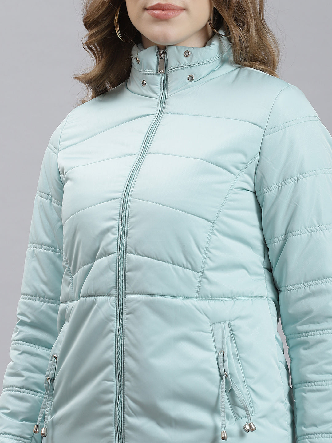 Women Light Green Printed Jacket