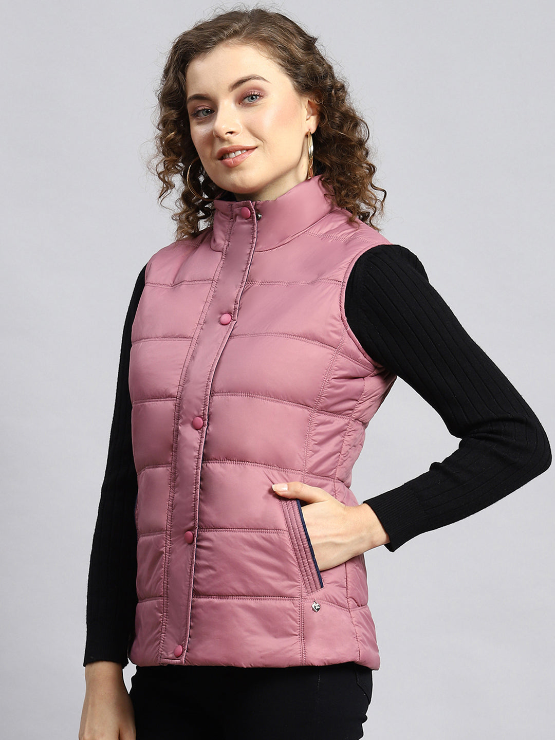 Women Pink Printed Jacket