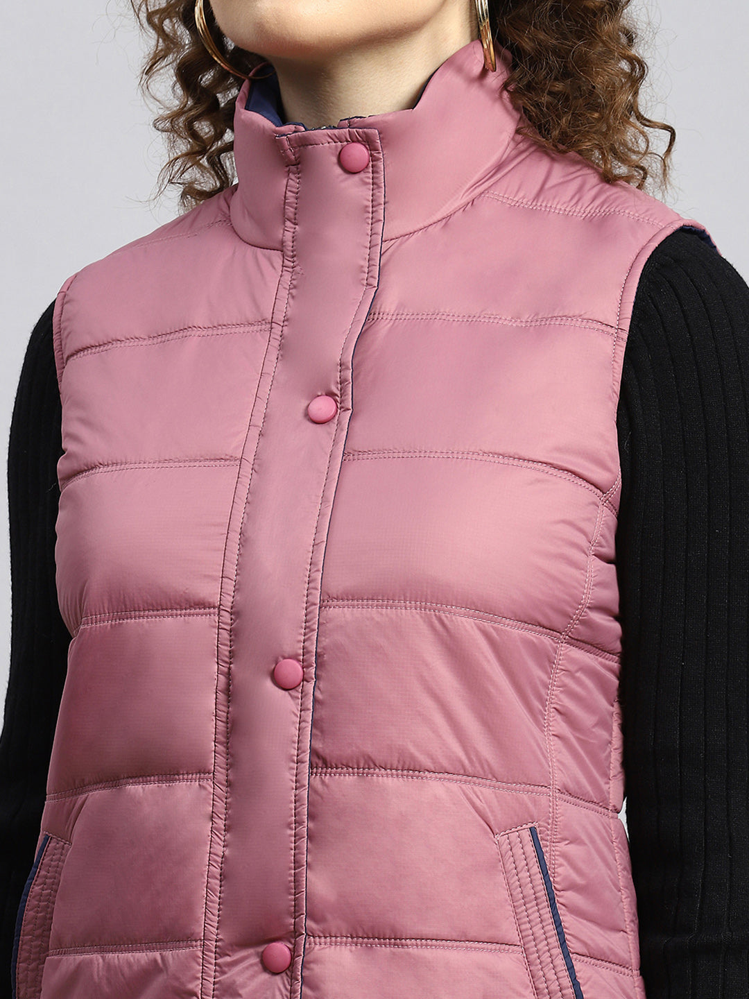 Women Pink Printed Jacket