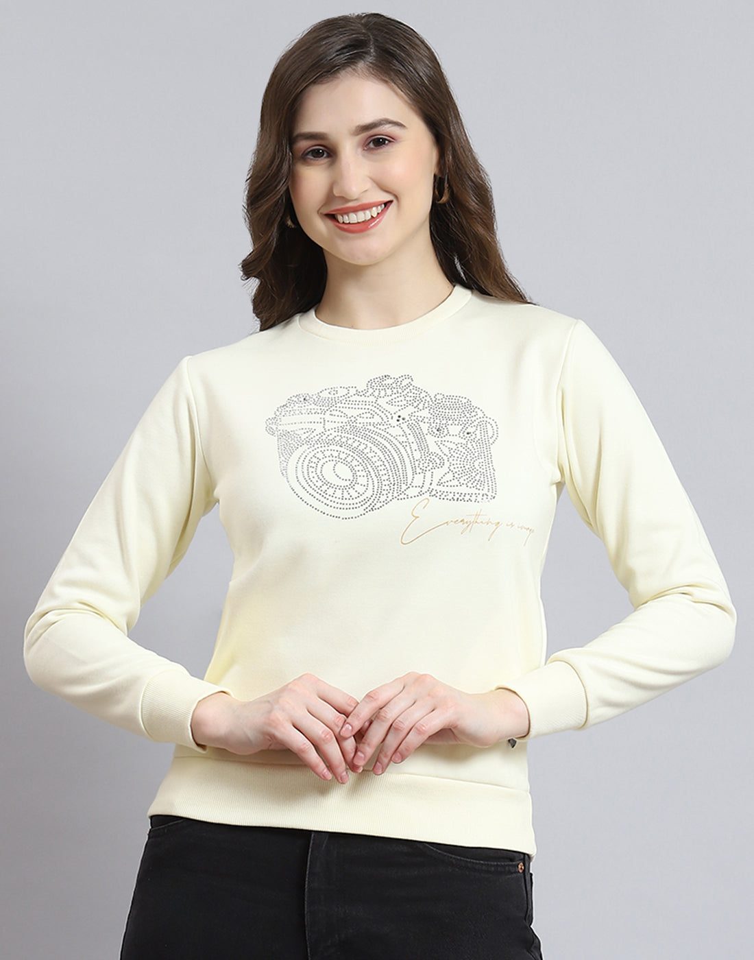 Pattern Print Circus Women Off Shoulder Sweatshirt