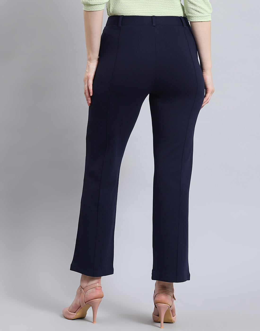 Women Navy Blue Solid Regular Fit Jegging