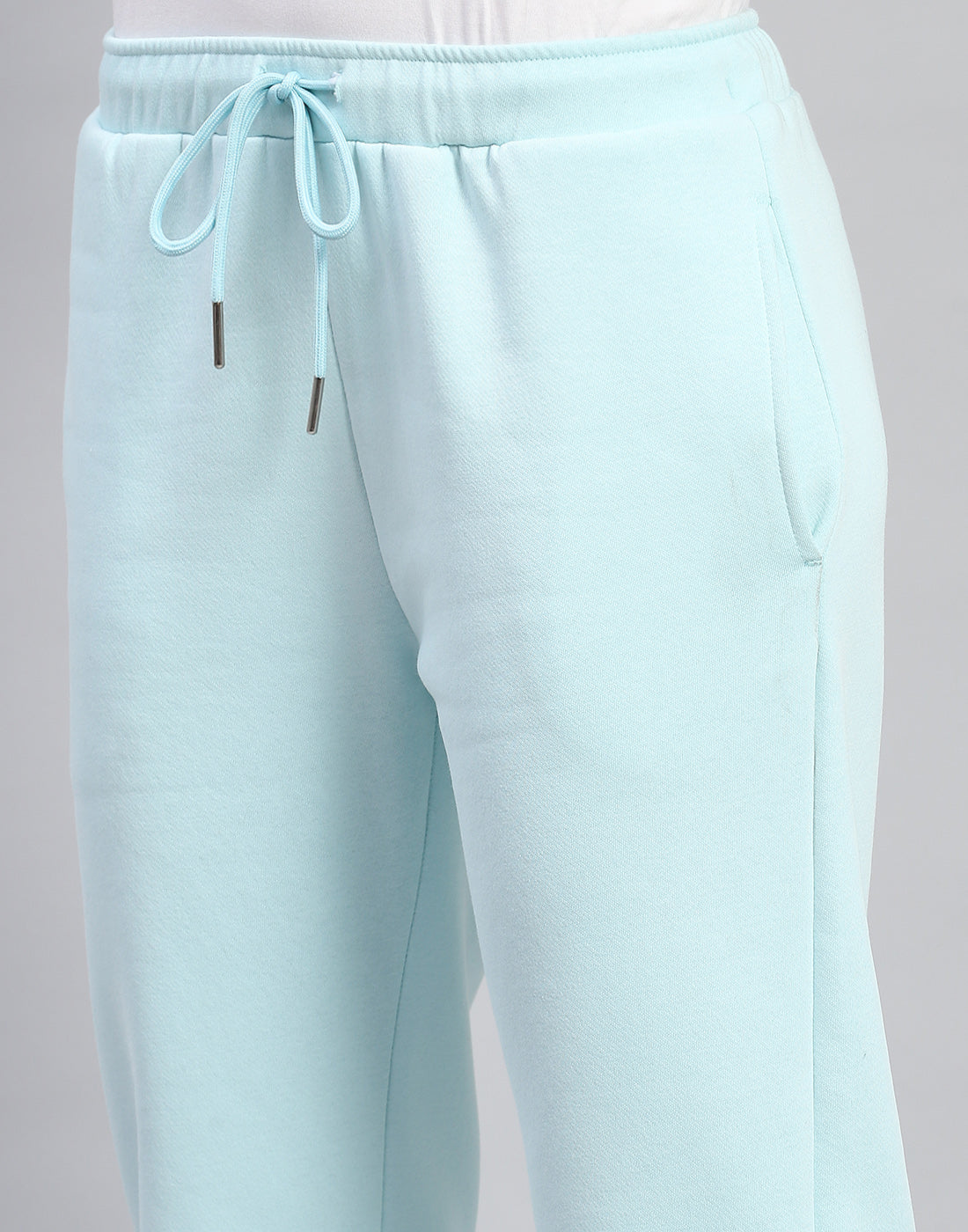 Women Blue Printed Stand Collar Full Sleeve Tracksuit