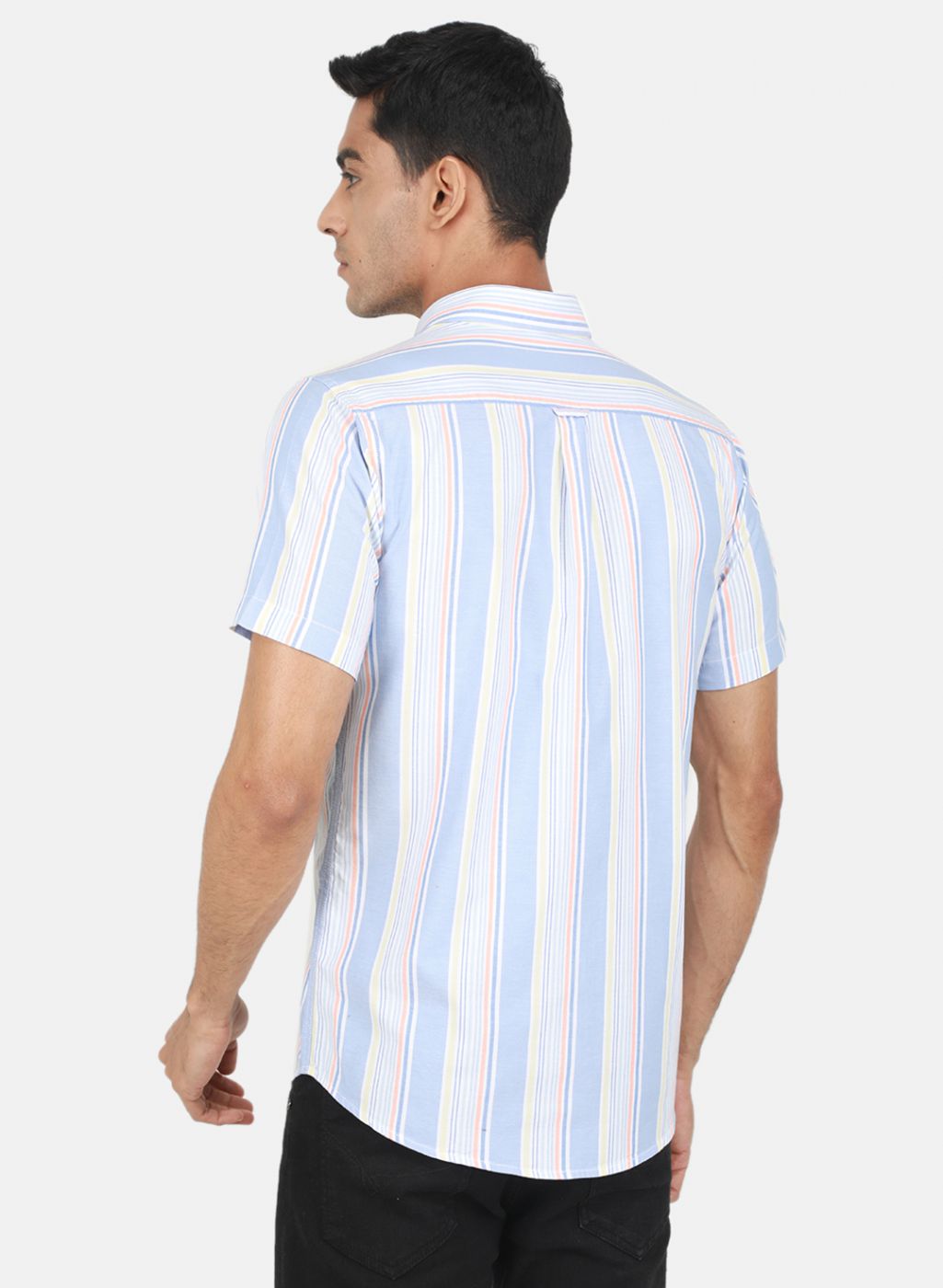 Men Blue Printed Shirt