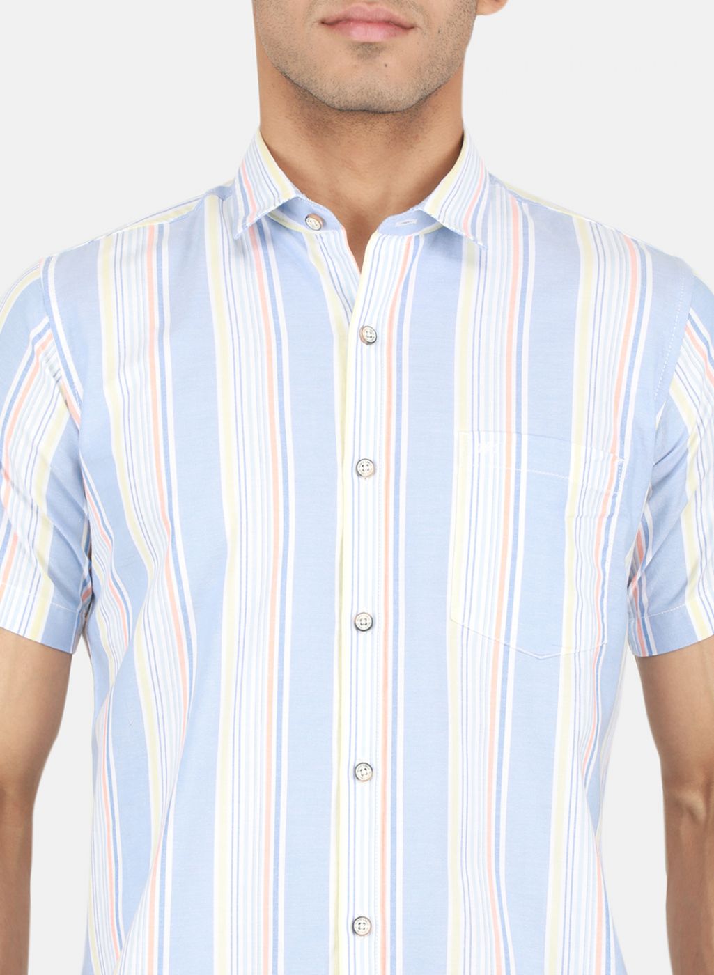 Men Blue Printed Shirt