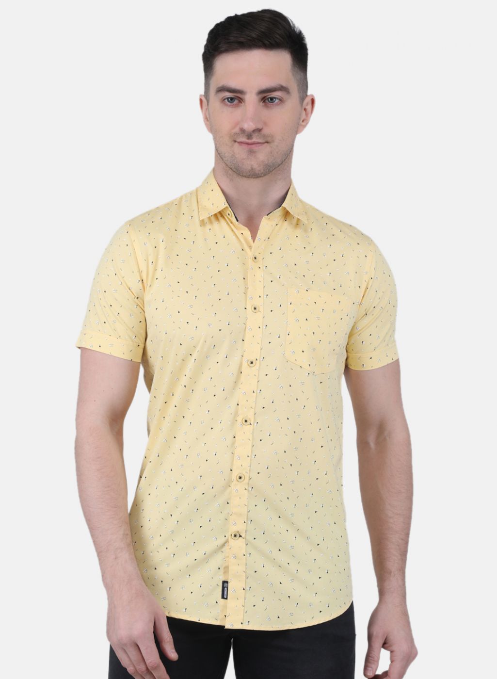 Men Yellow Printed Shirt