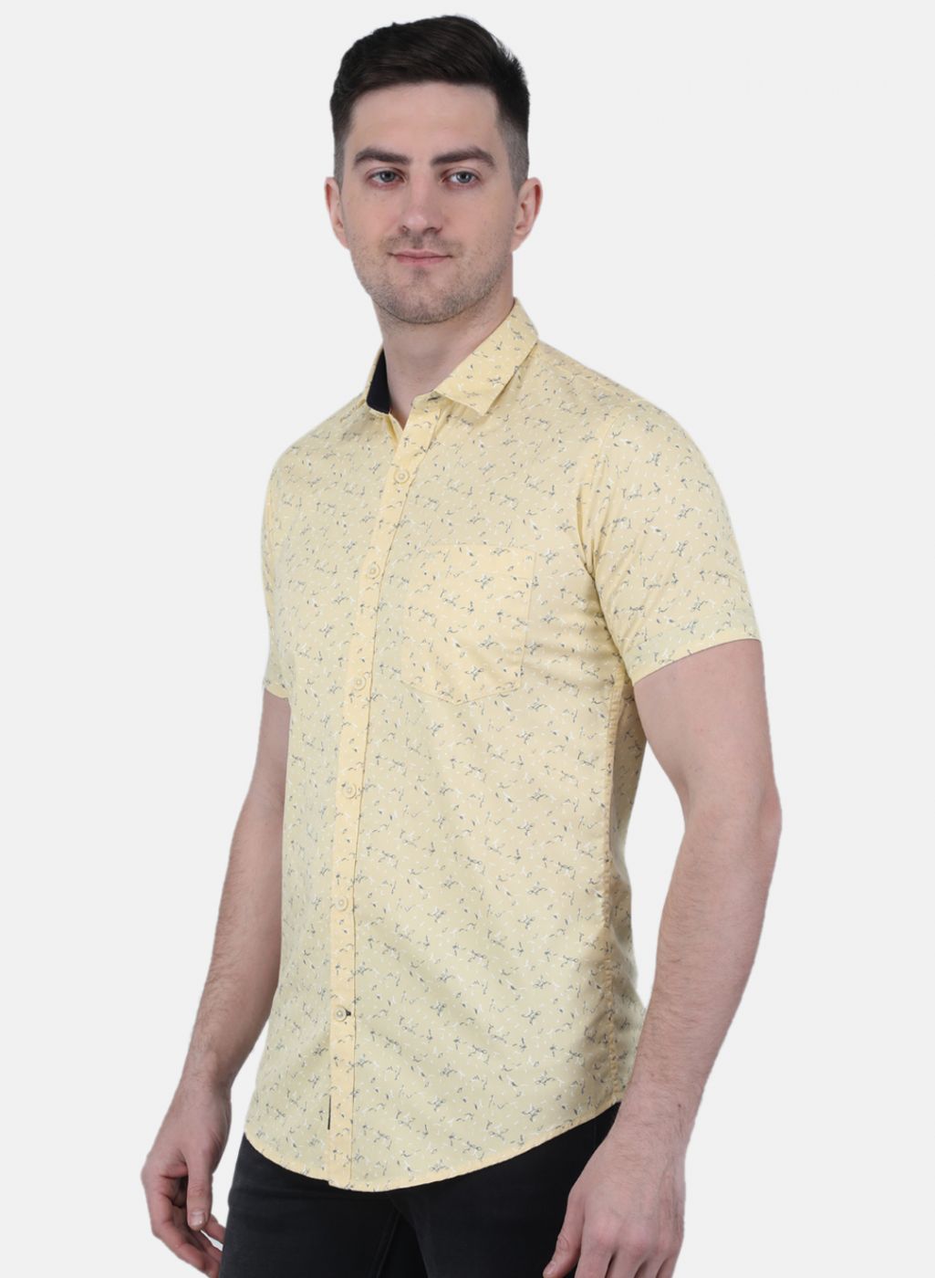 Men Yellow Printed Shirt