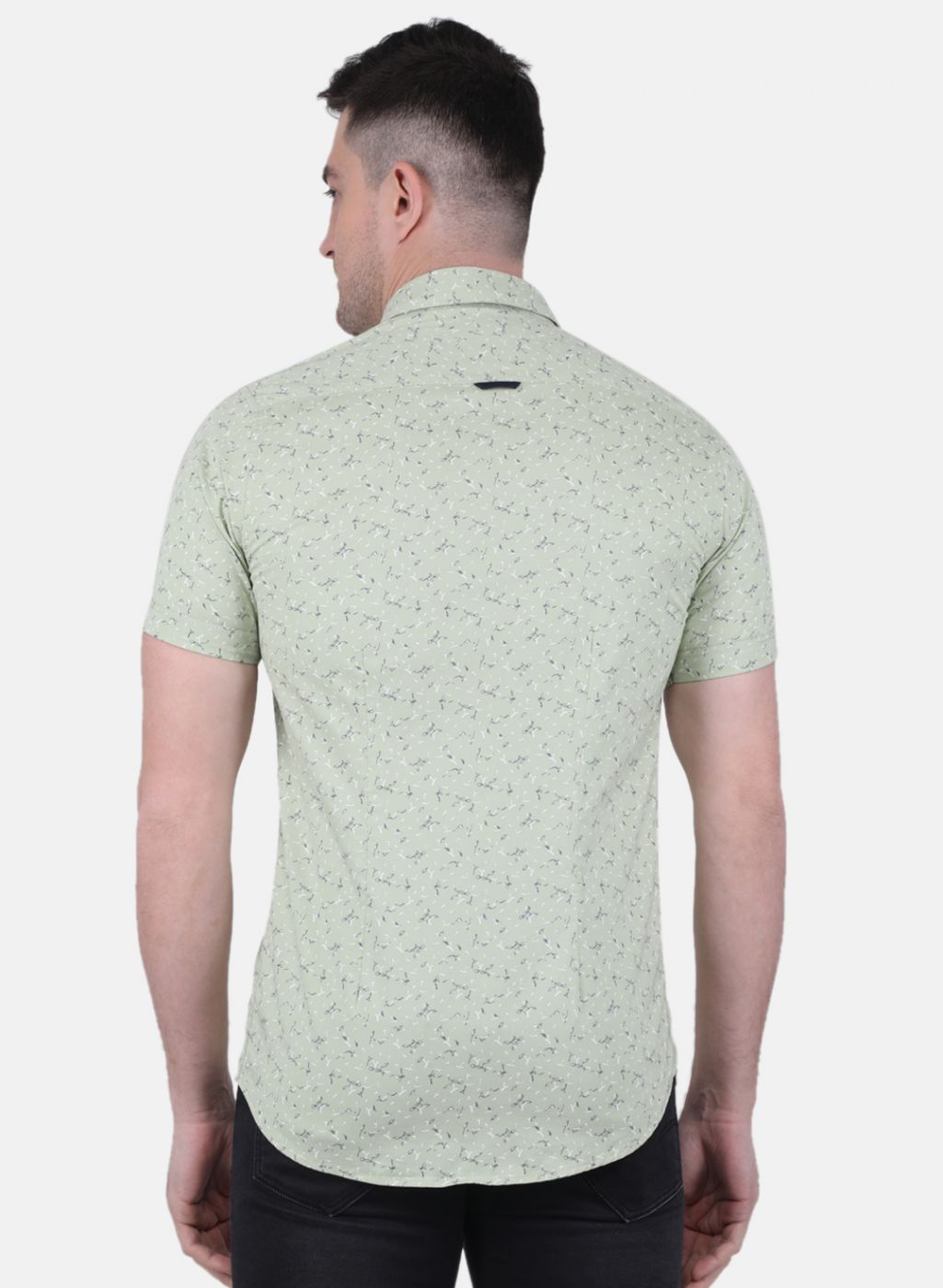 Men Green Printed Shirt
