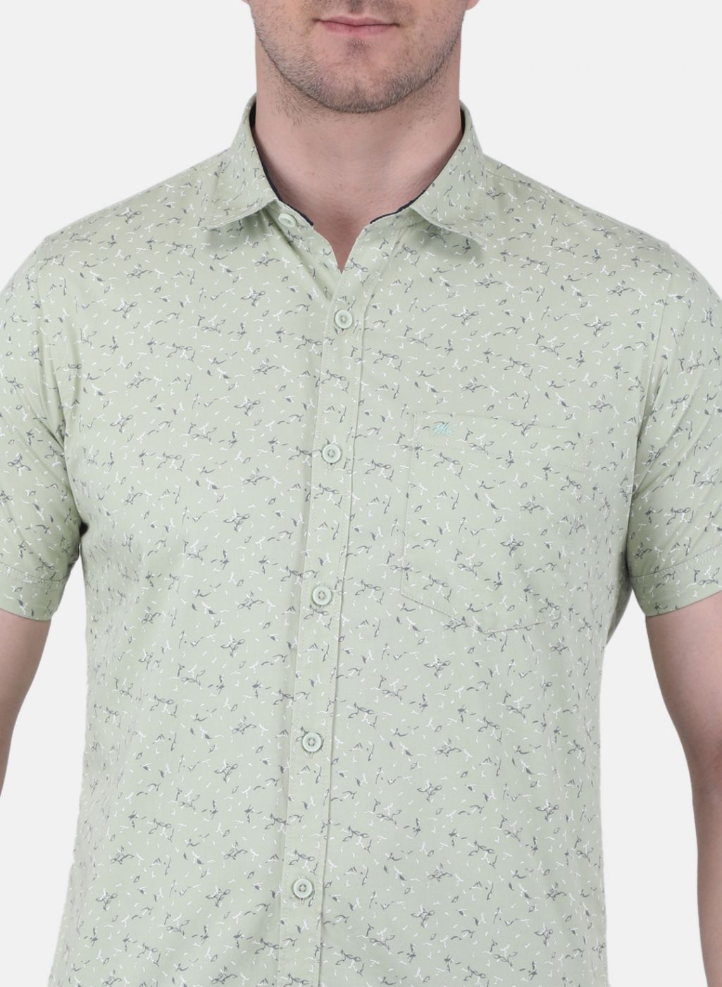 Men Green Printed Shirt