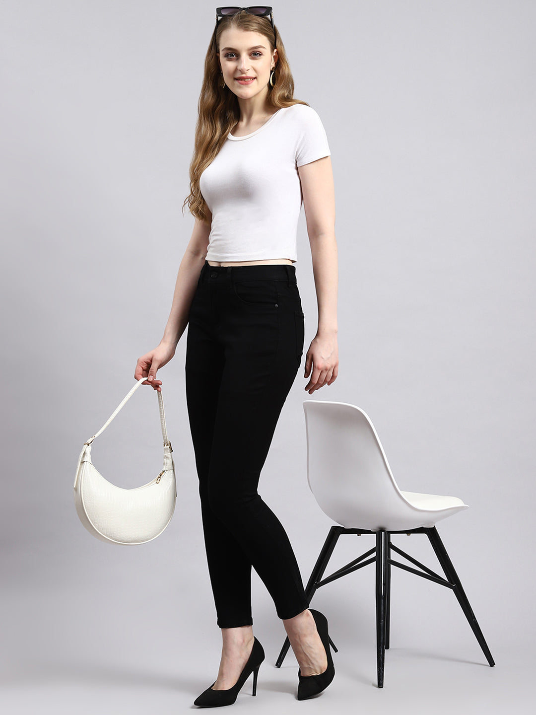 Women Black Slim Fit Denim