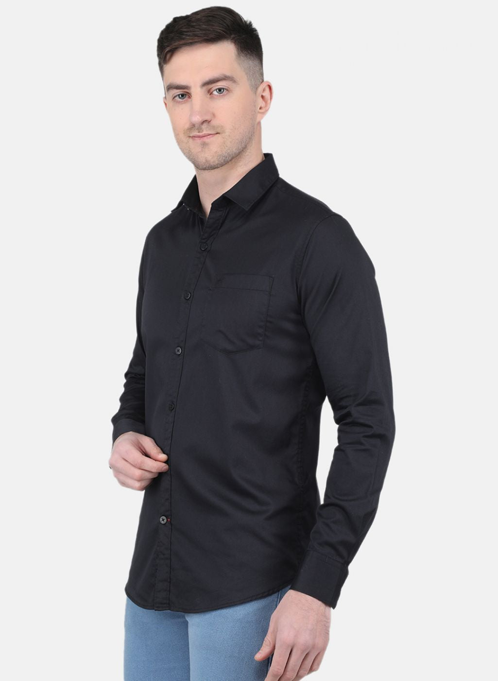 Men Black Solid Shirt