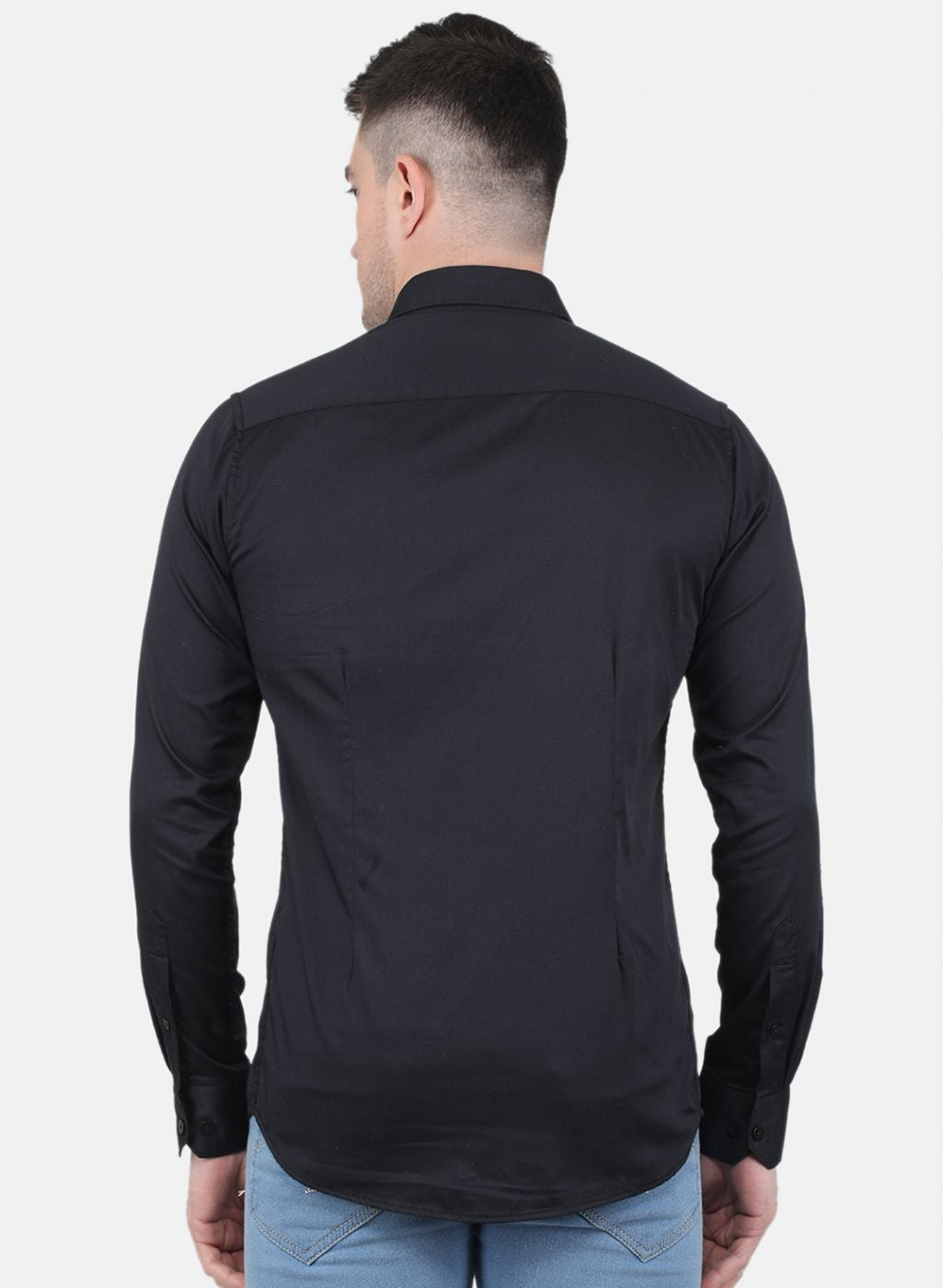 Men Black Solid Shirt