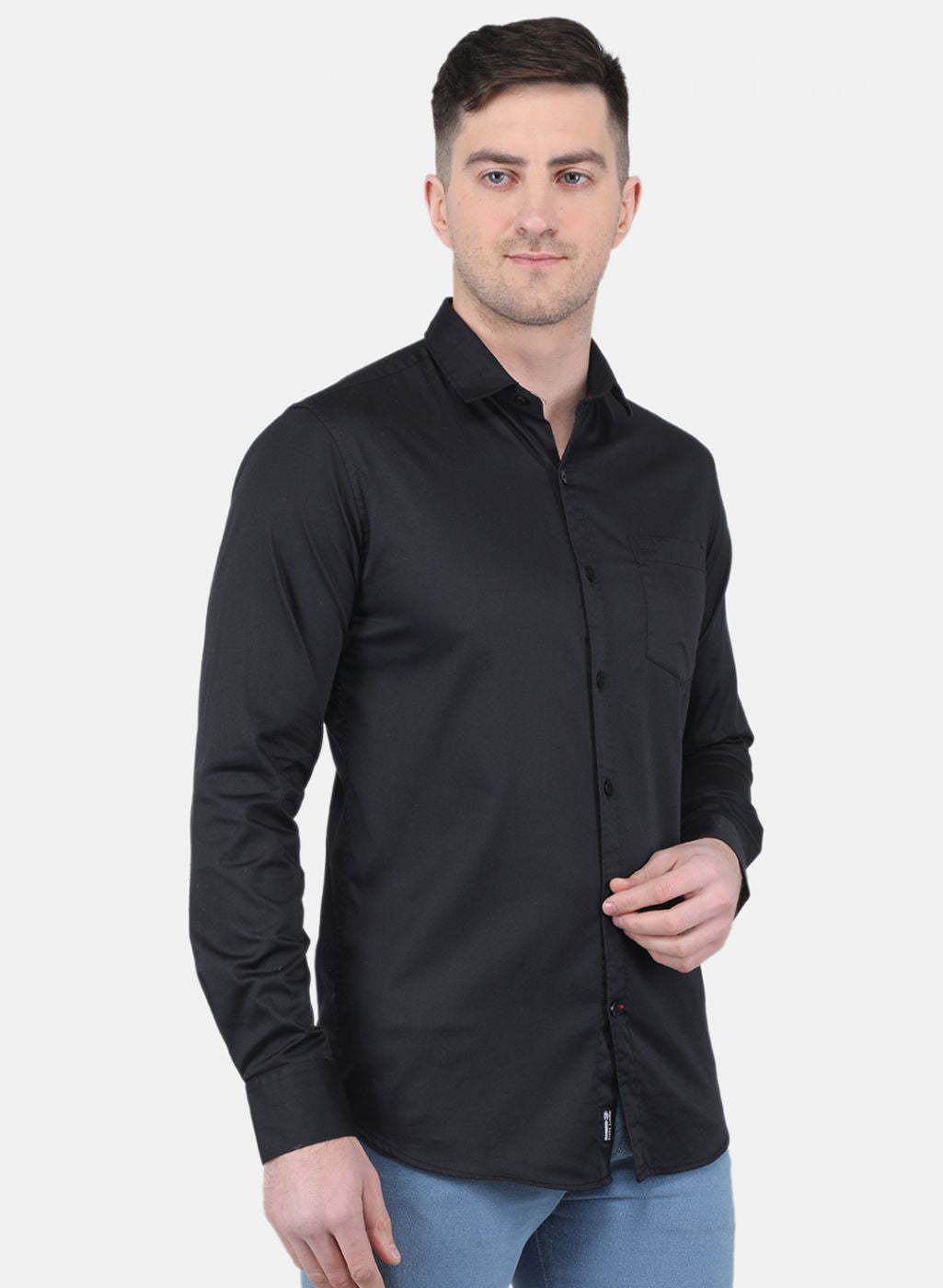 Men Black Solid Shirt