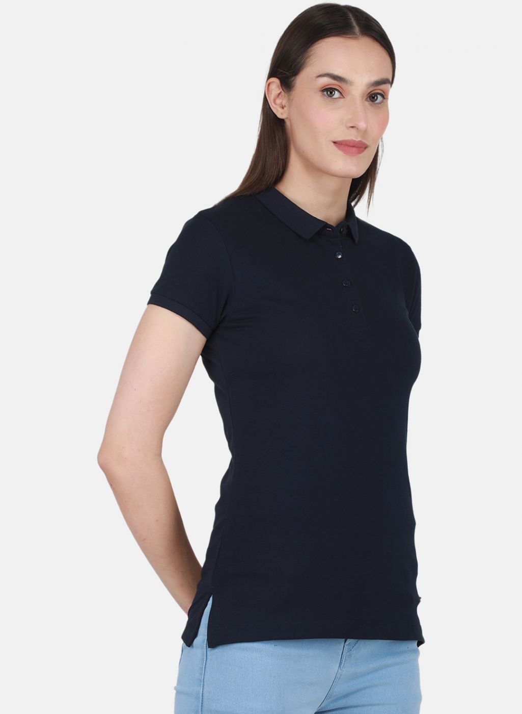 Women NAvy Blue Solid T-Shirt