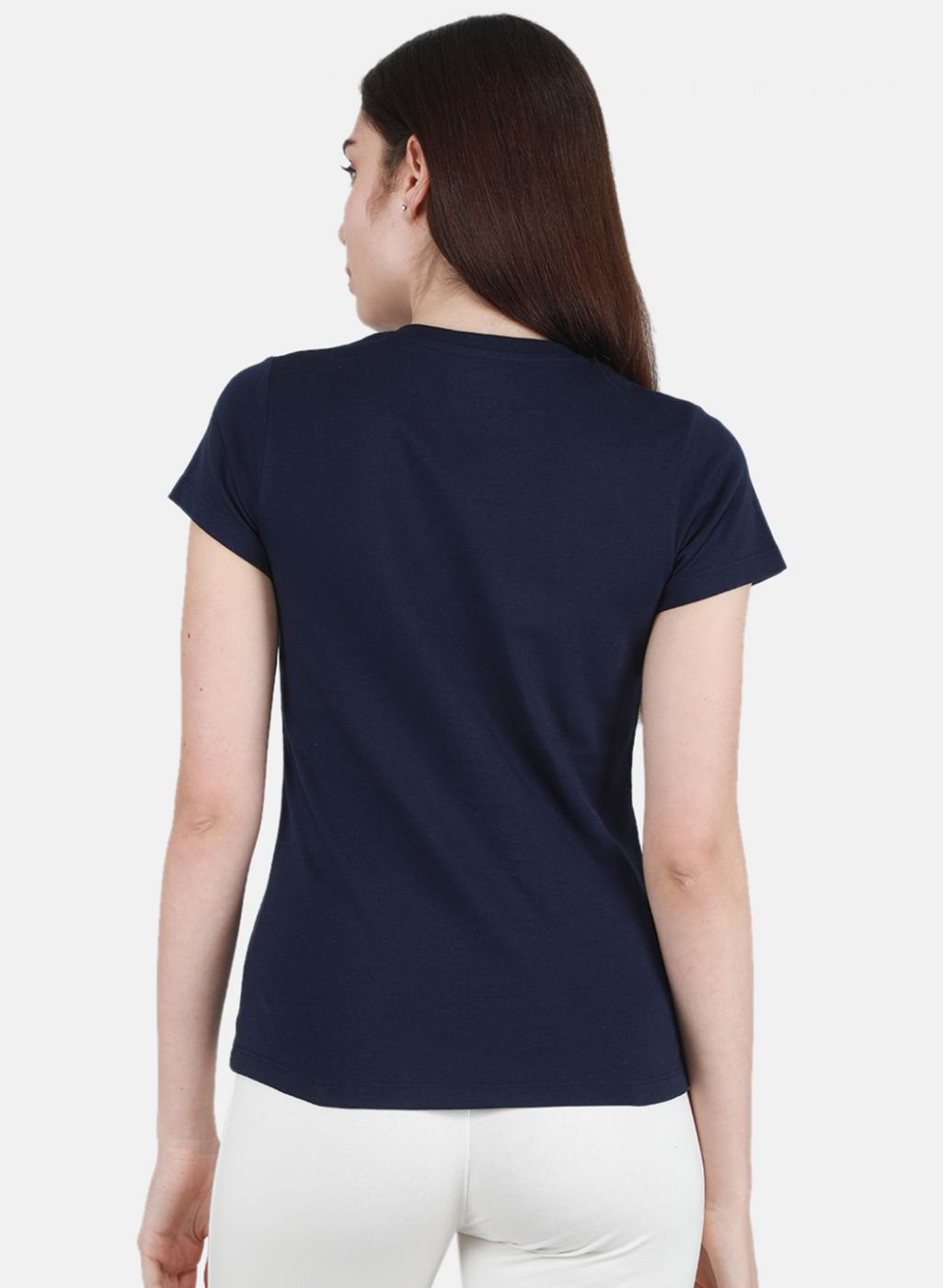 Women Blue & Off White Solid Top 2 Pc Set