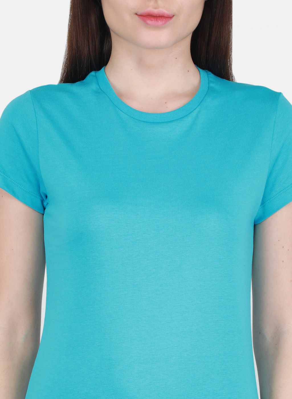 Women Yellow & Turquoise Blue Solid Top 2 Pc Set