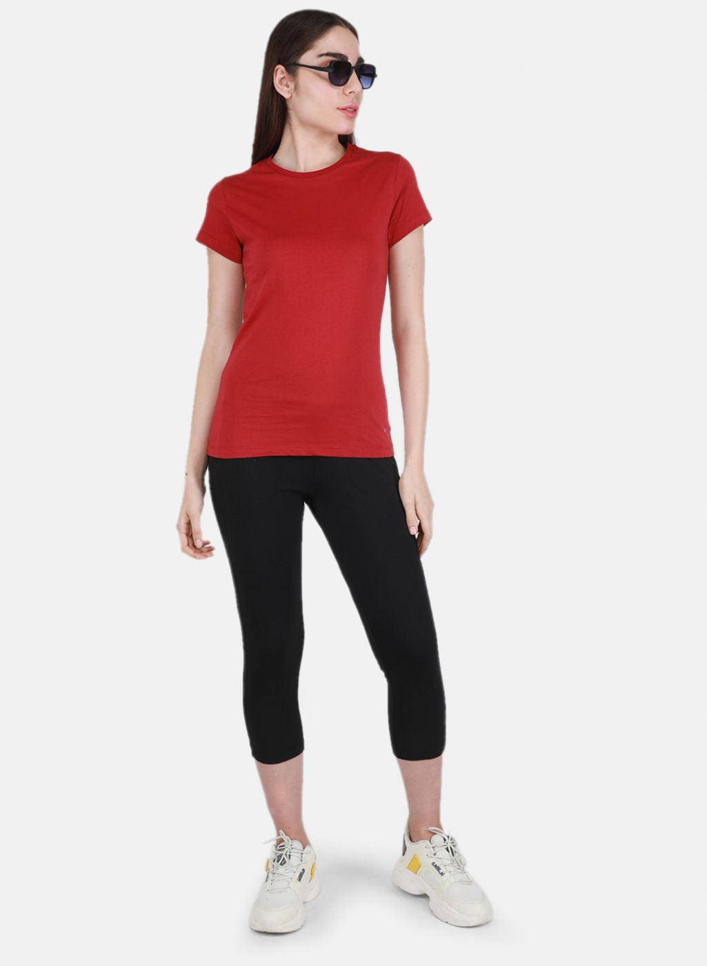 Women Maroon & Black Solid Top 2 Pc Set