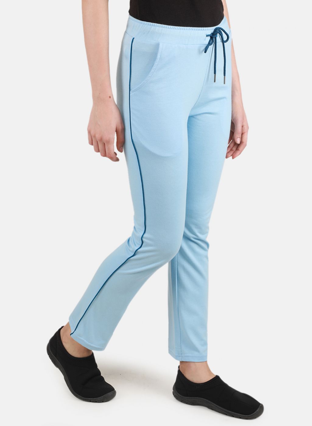 Women Sky Blue Regular Fit Lower