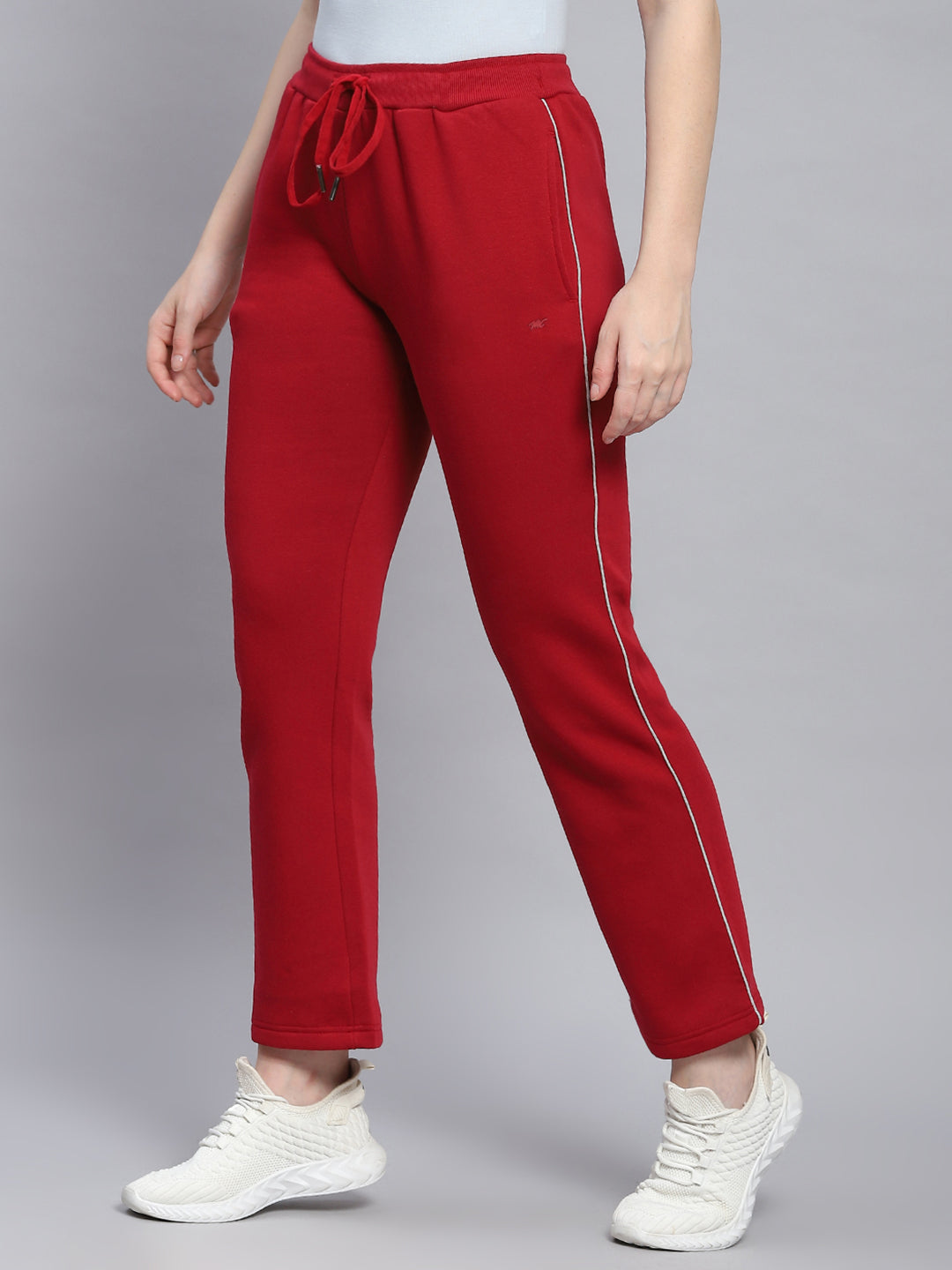 Women Maroon Solid Regular Fit Winter Lowers