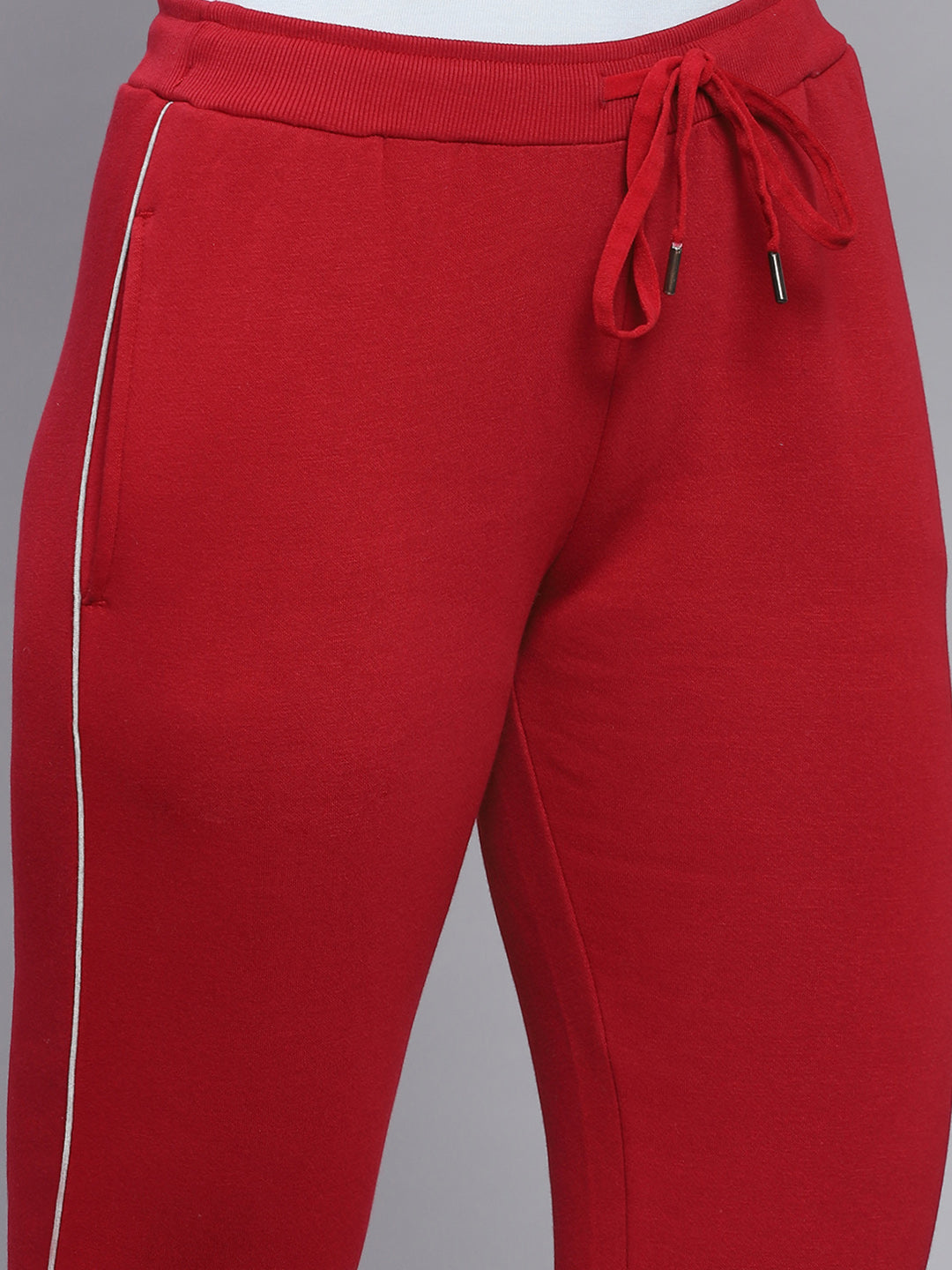 Women Maroon Solid Regular Fit Winter Lowers