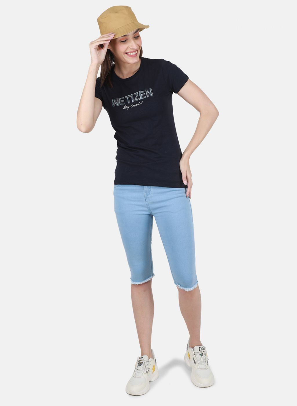 Women NAvy Blue Embroidered Top