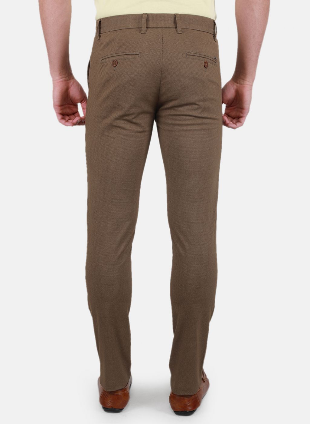 Men Khaki Regular Fit Trouser
