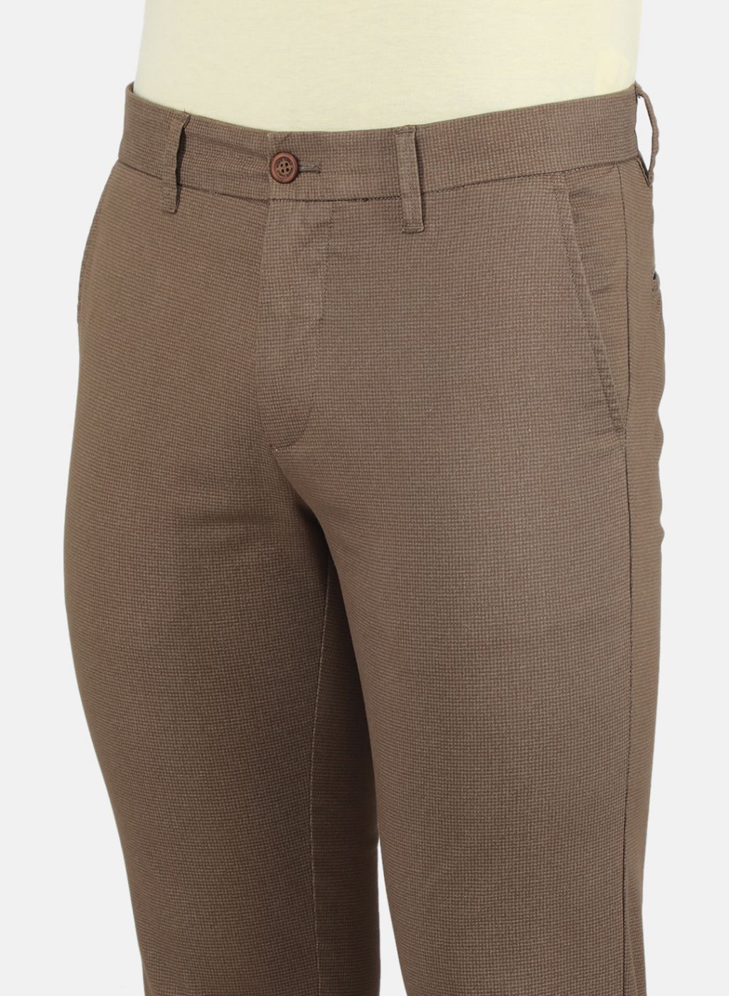 Men Khaki Regular Fit Trouser
