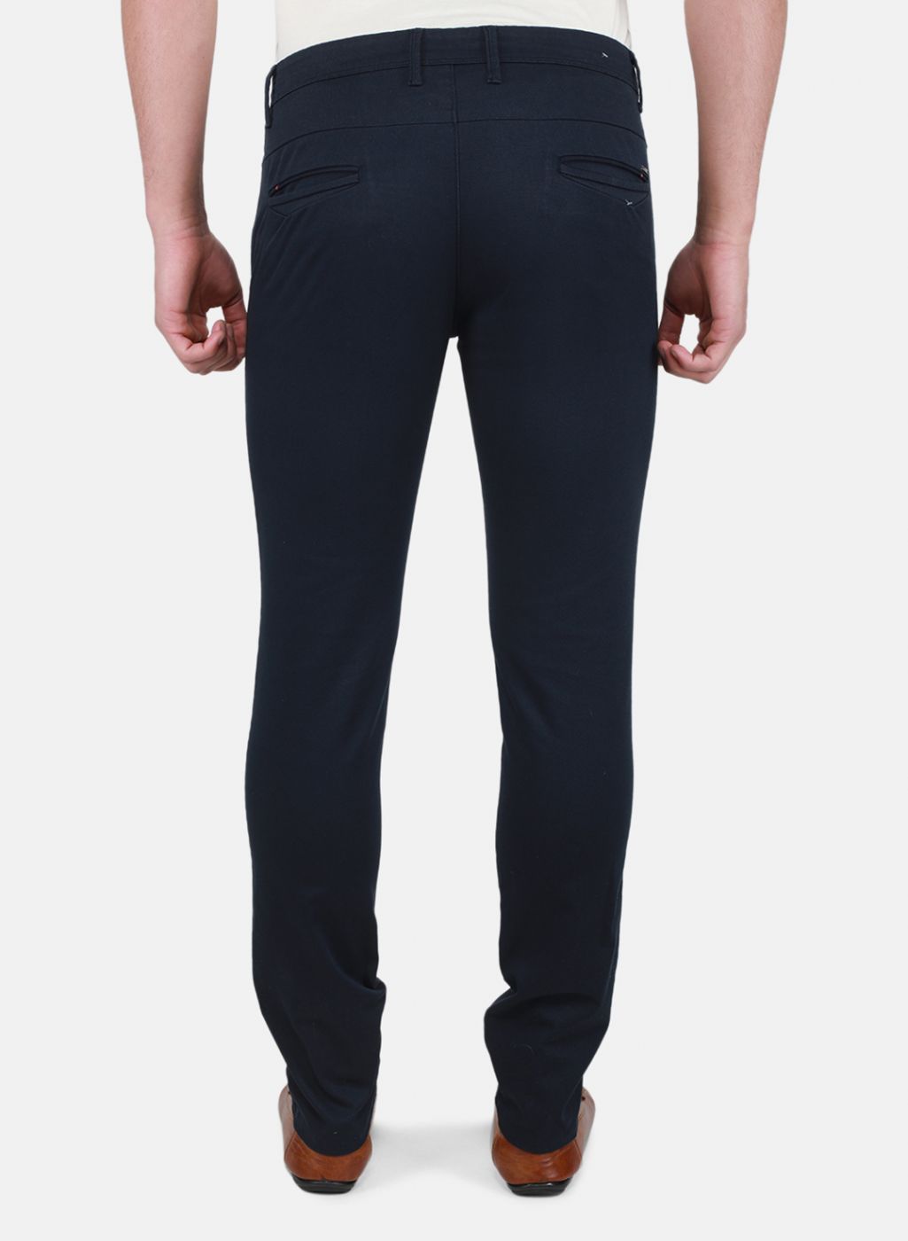 Men NAvy Blue Regular Fit Trouser