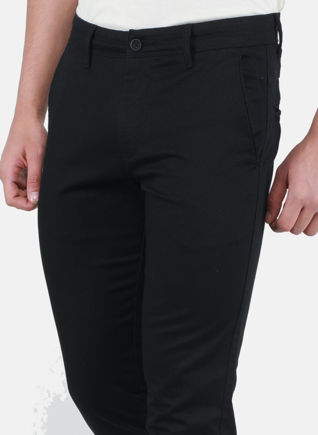 Men Black Regular Fit Trouser
