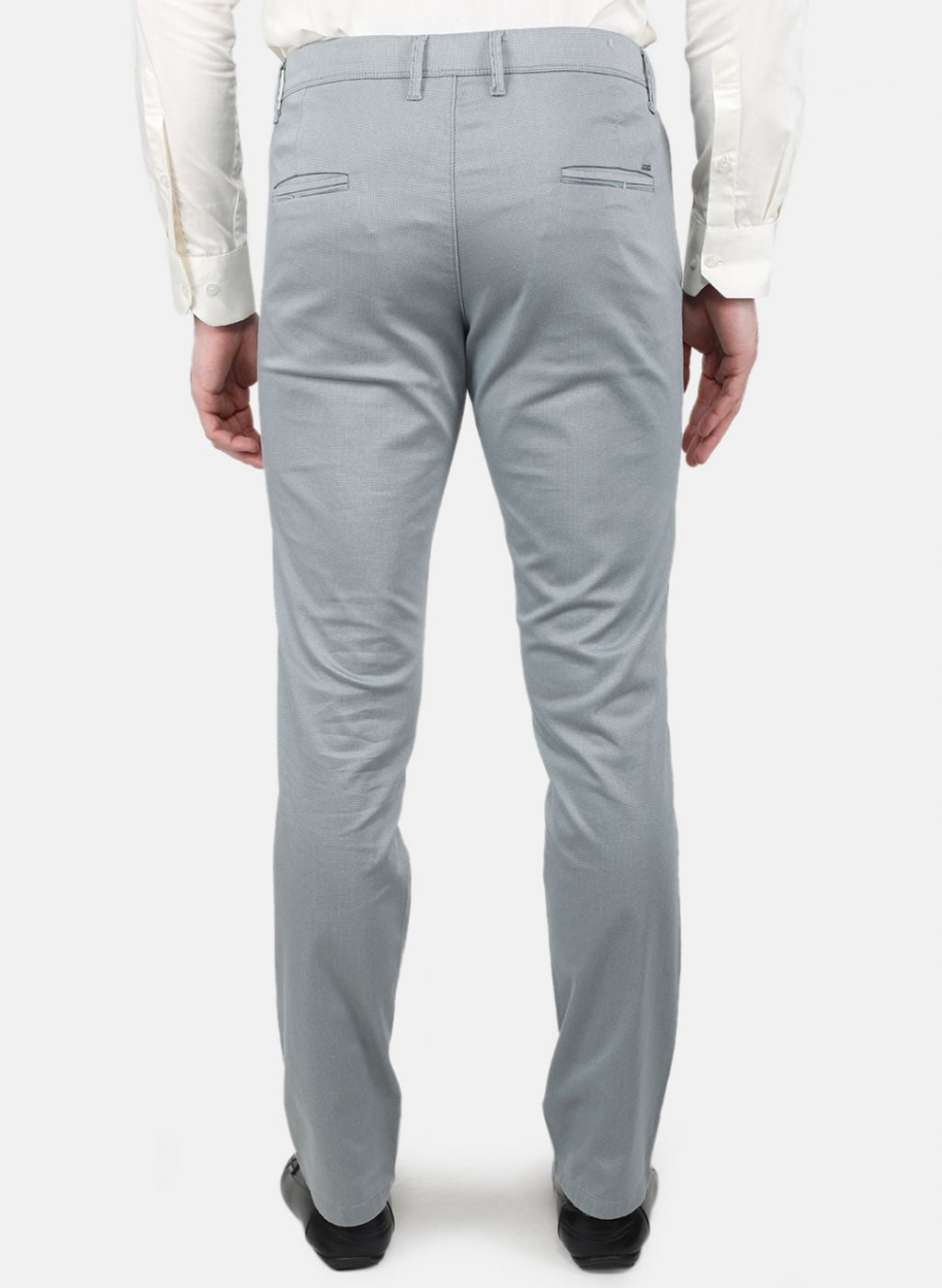 Men Light Blue Regular Fit Trouser