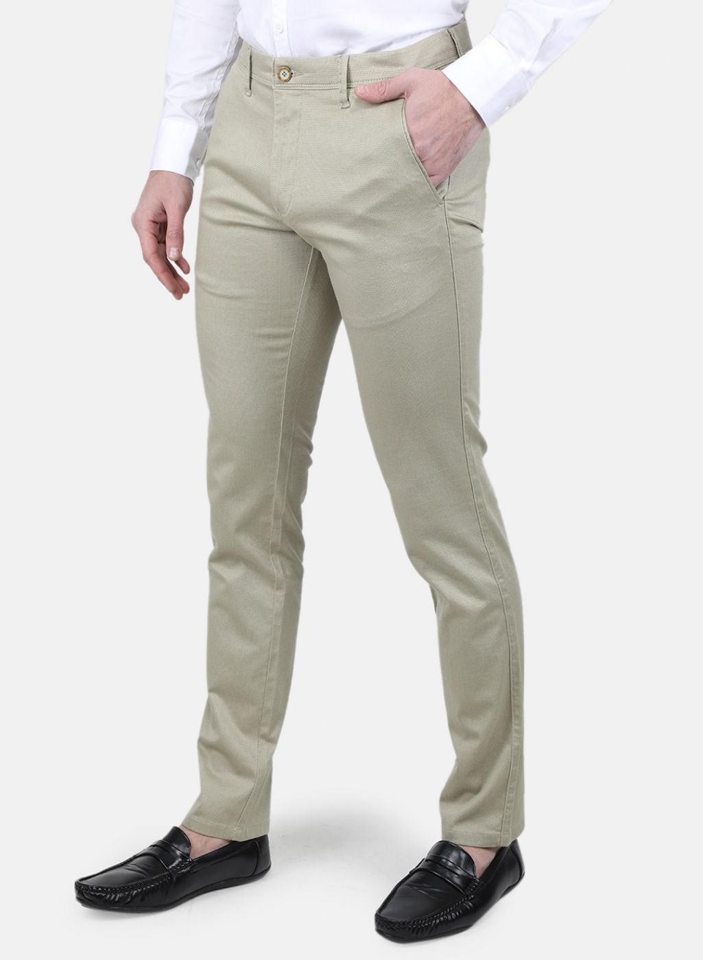 Men Beige Regular Fit Trouser