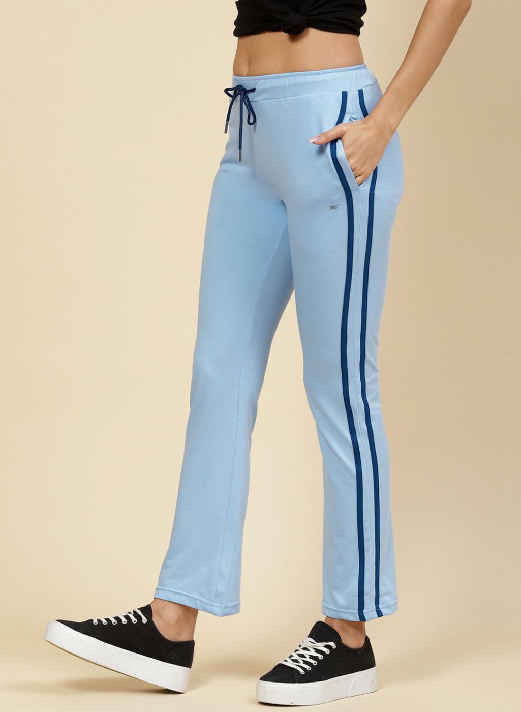 Women Sky Blue Regular Fit Lower
