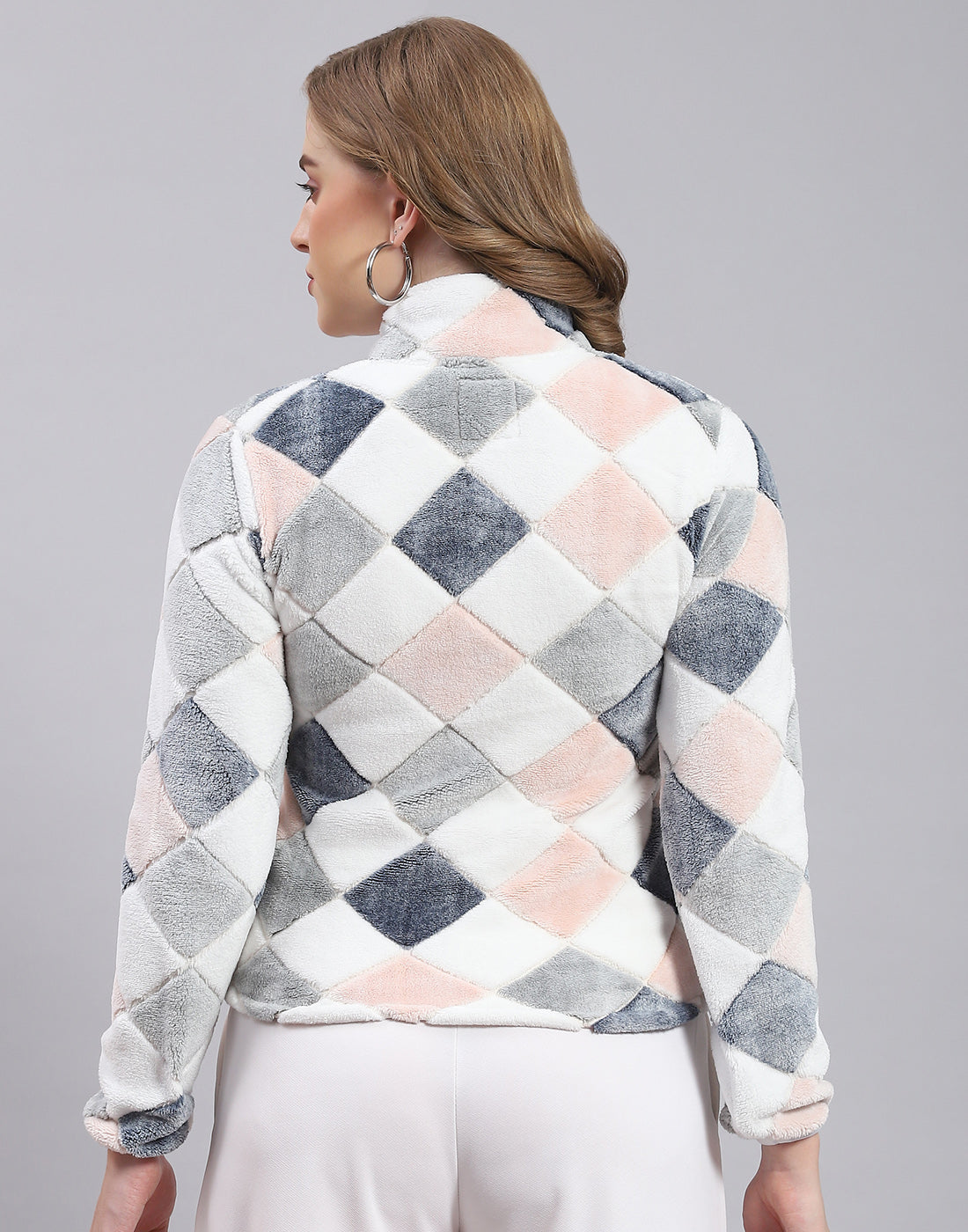 Women Green Printed H Neck Full Sleeve Sweatshirt