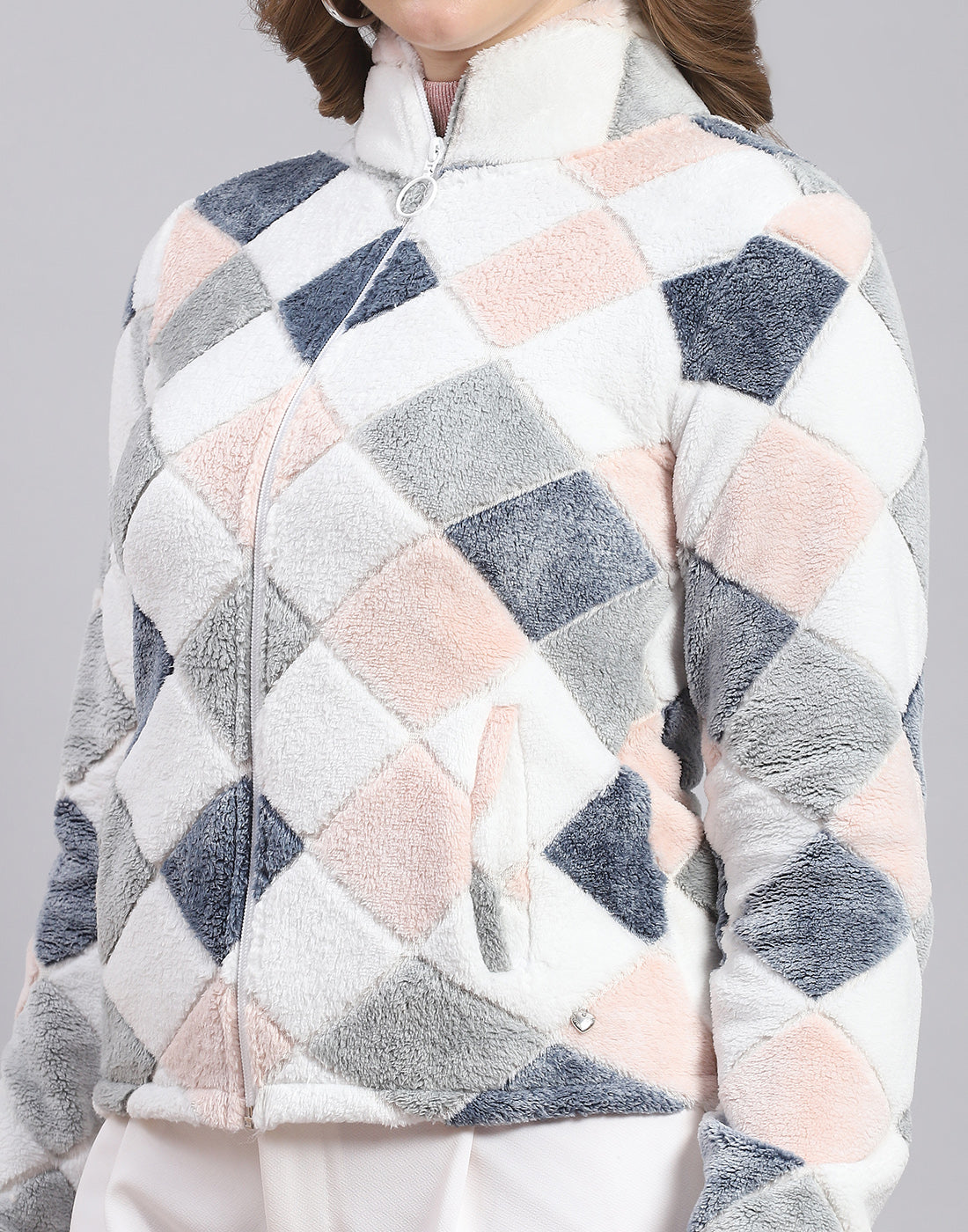 Women Green Printed H Neck Full Sleeve Sweatshirt