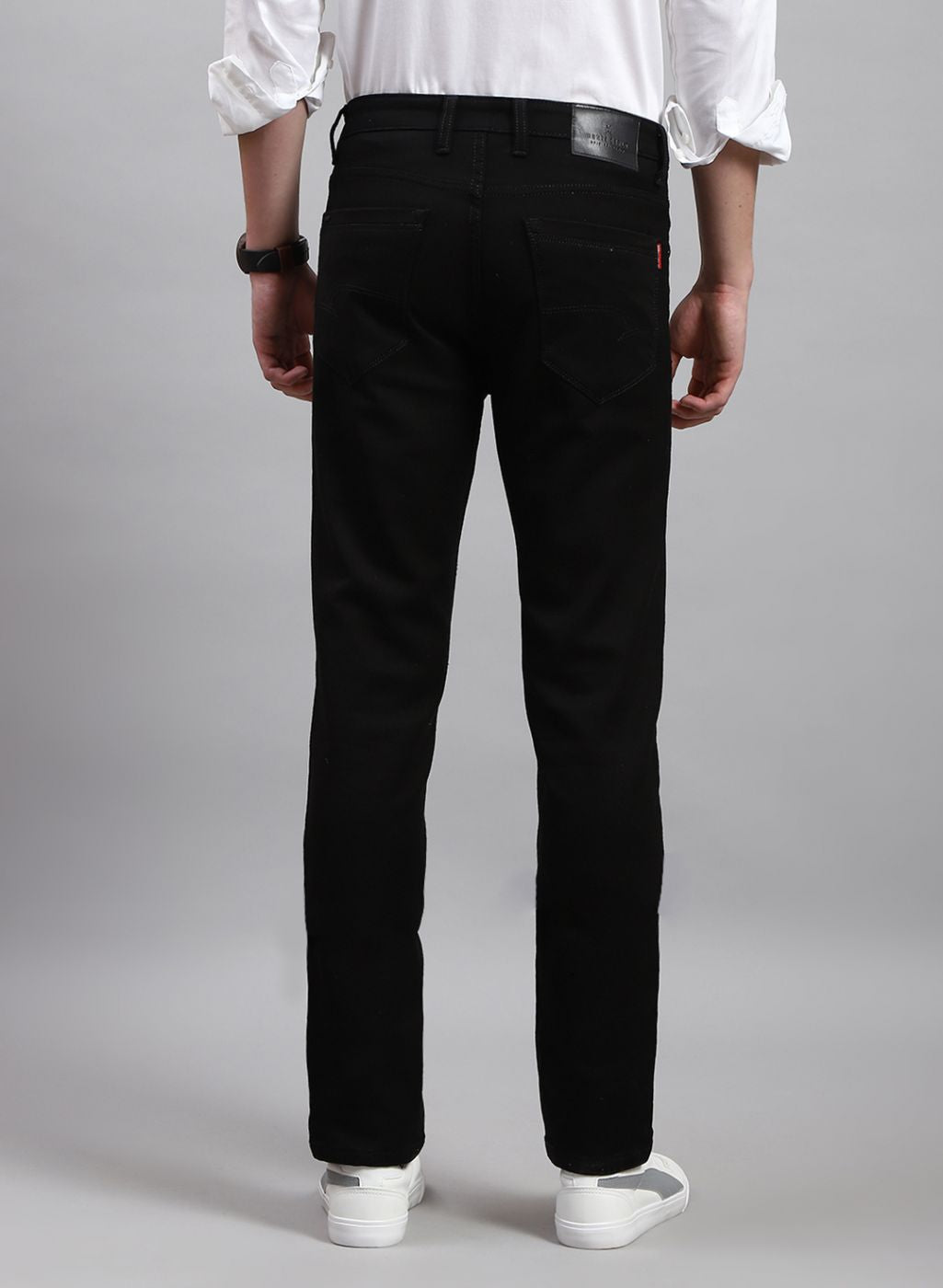 Men Black NArrow Fit Denim