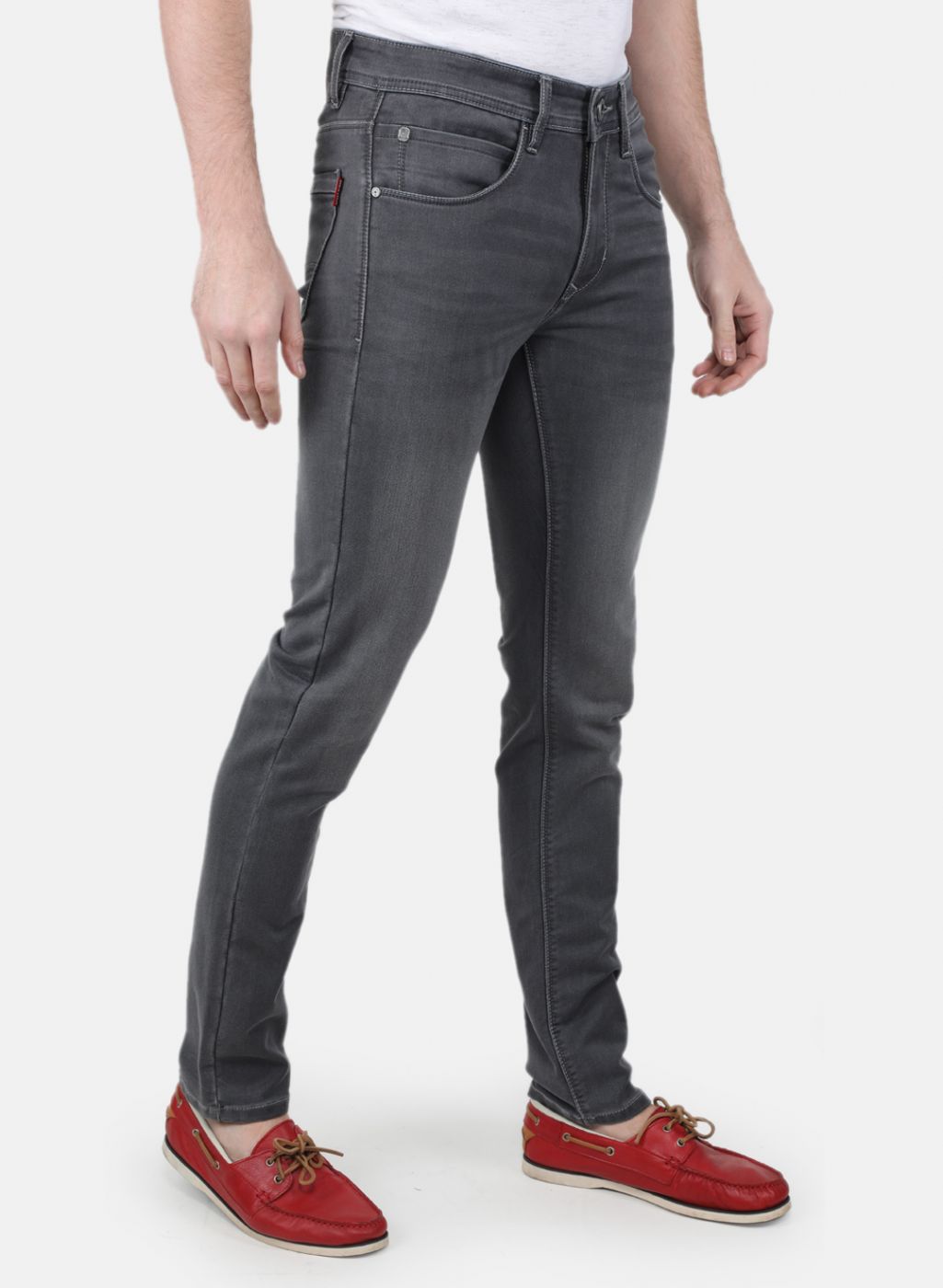 Men Grey Regular Fit Denim