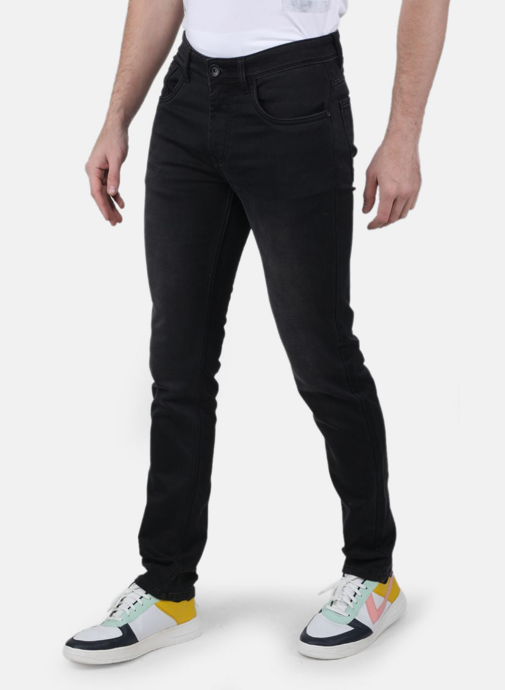 Men Black Regular Fit Denim